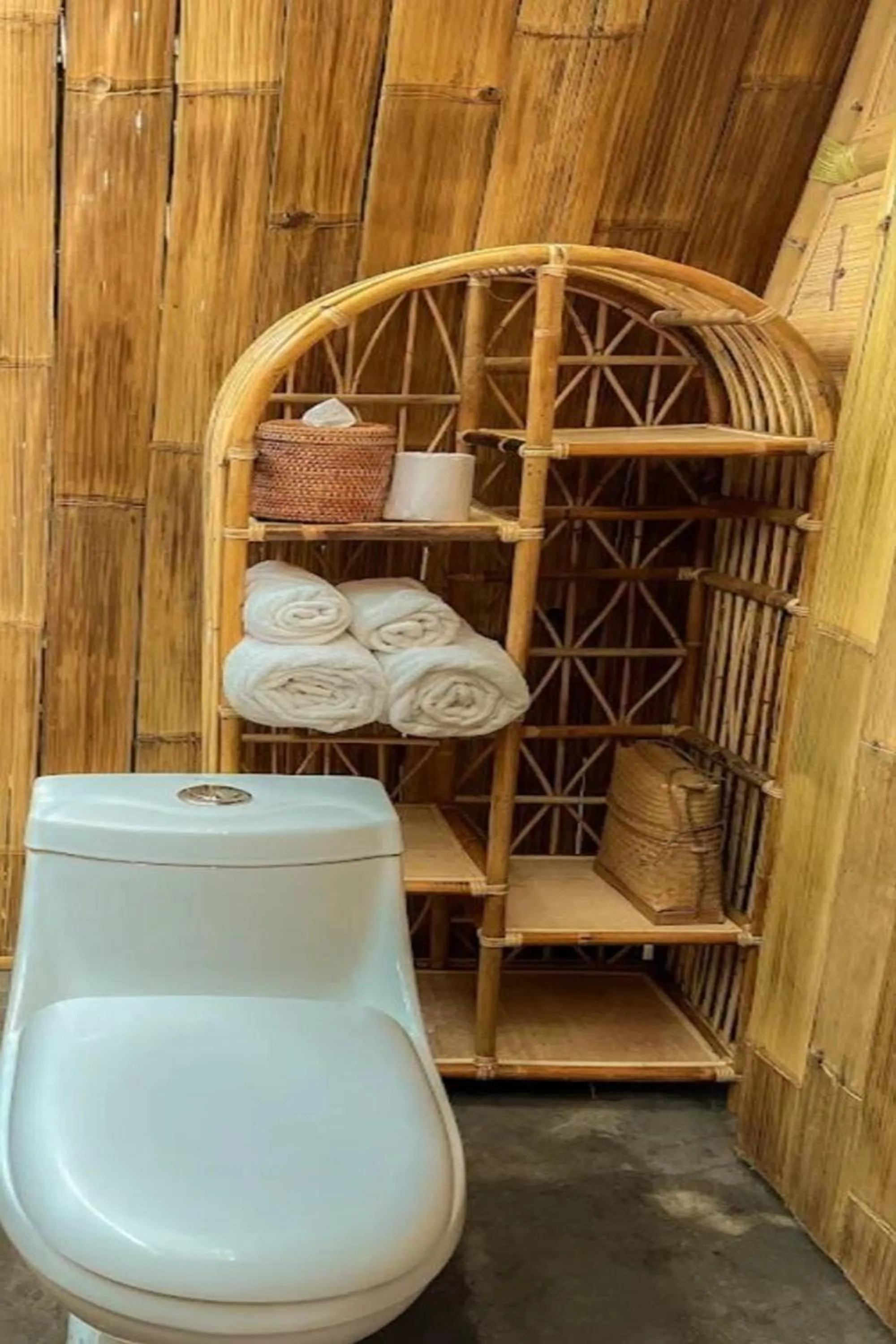 Bathroom in Tiny ECO Bamboo Ubud