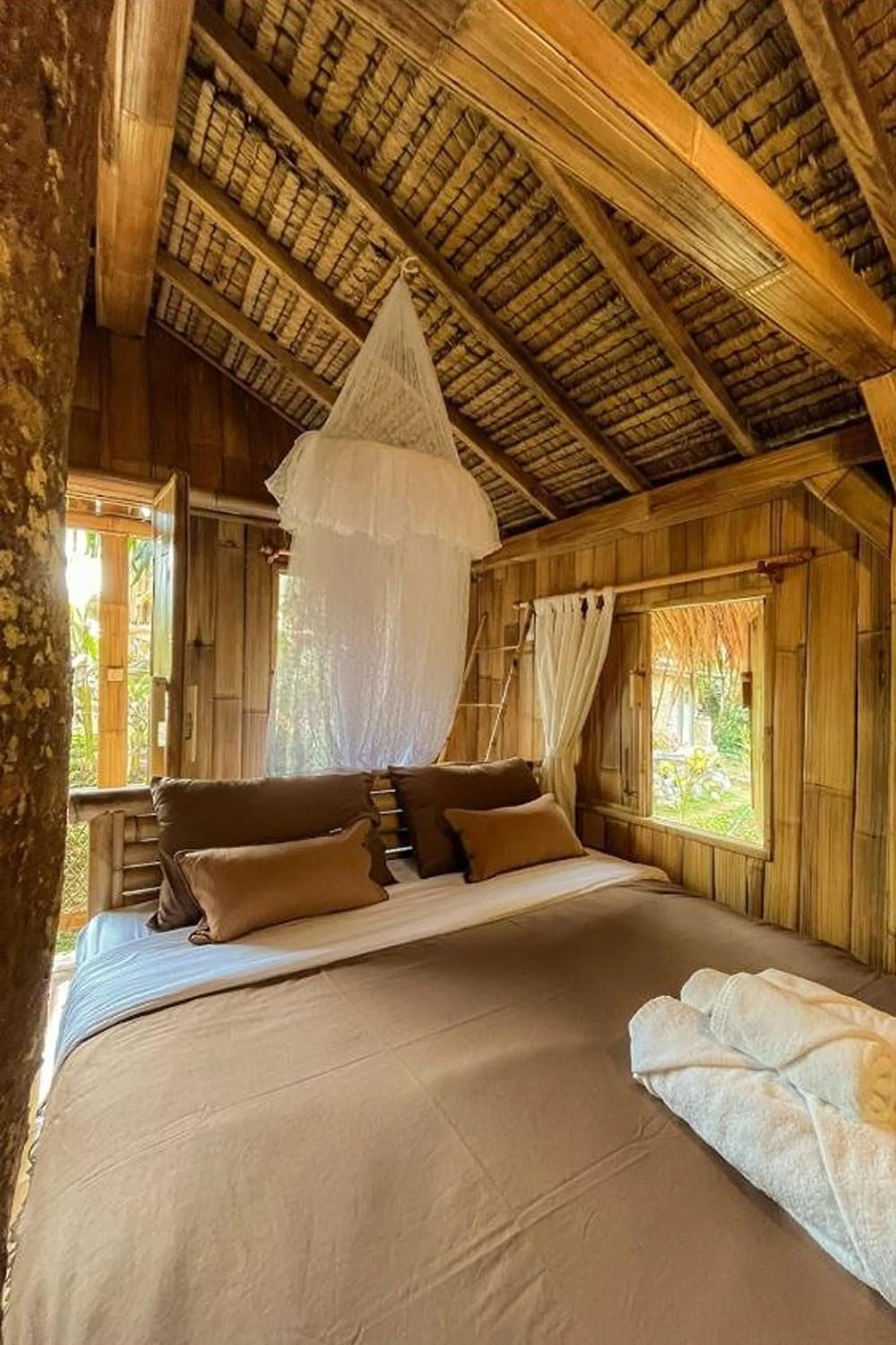 Bed in Tiny ECO Bamboo Ubud