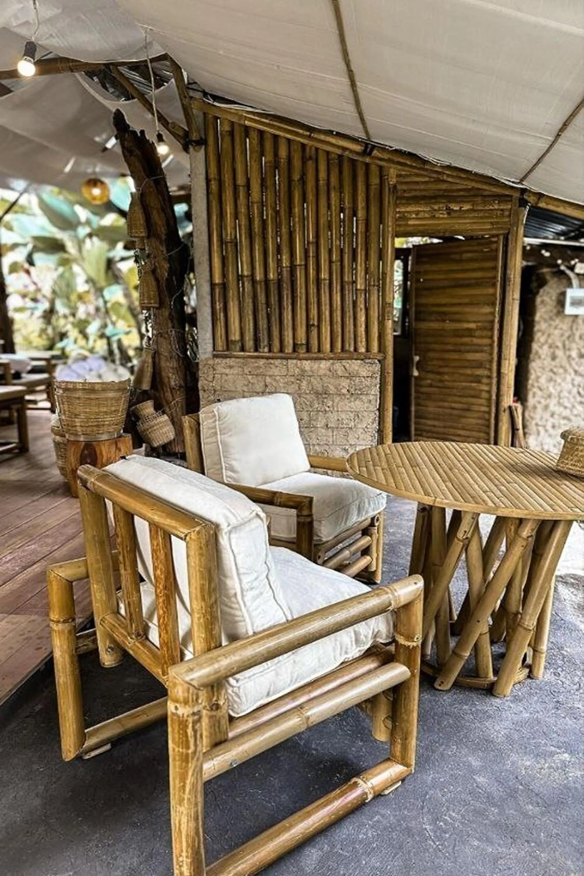 Seating area in Tiny ECO Bamboo Ubud