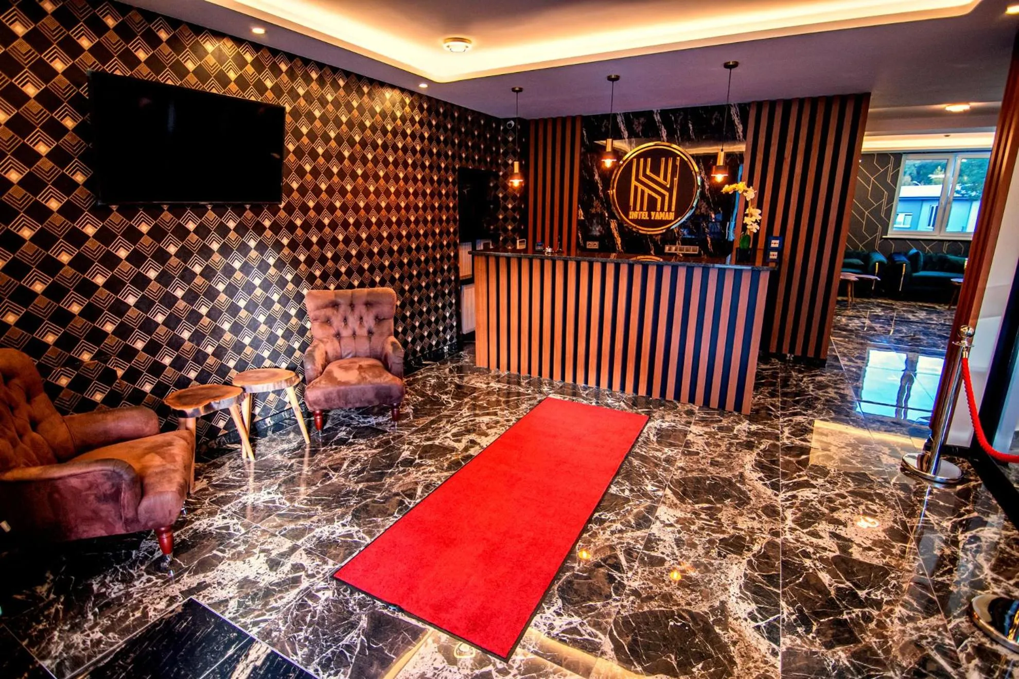 Lobby or reception in Hotel Yaman
