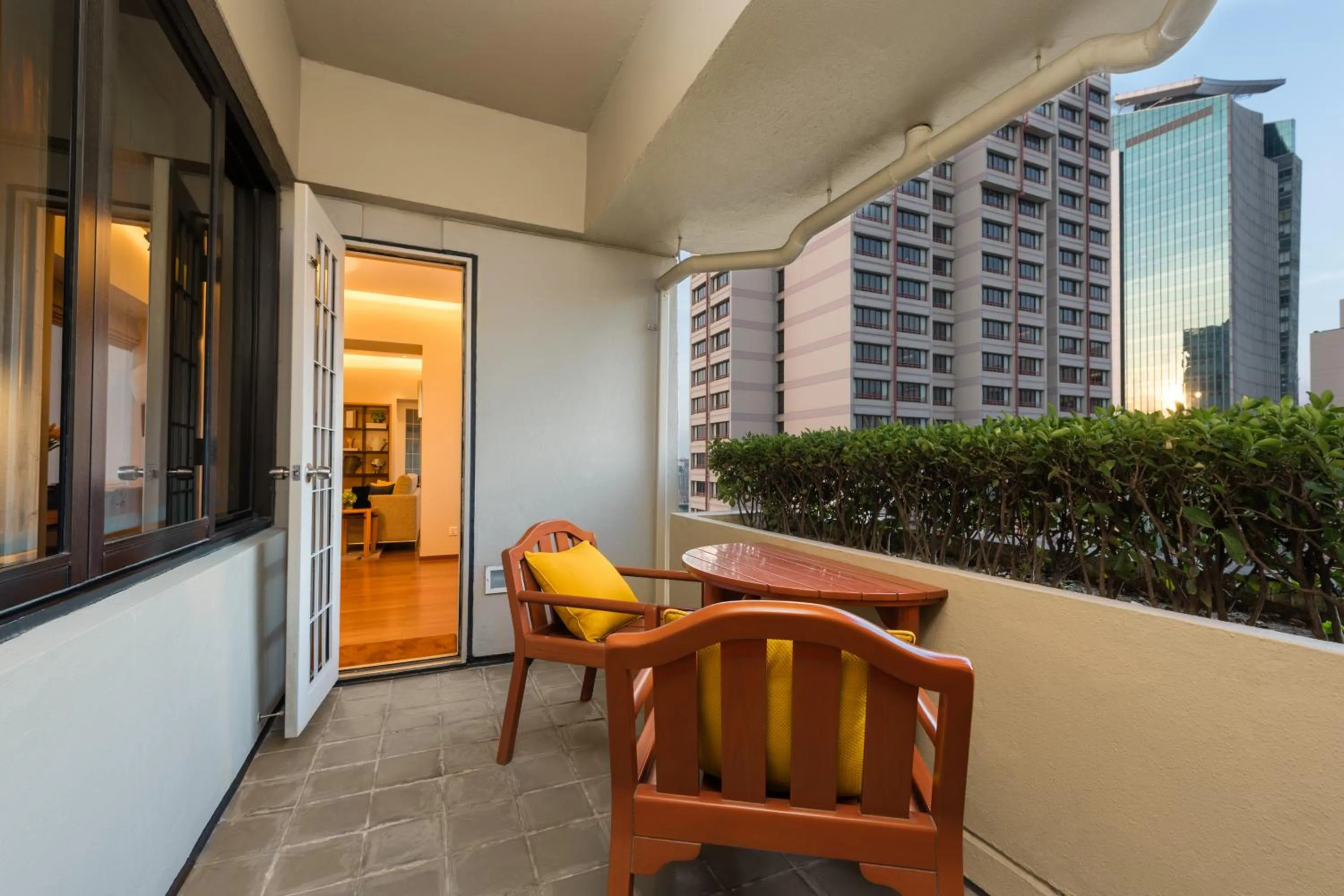 Balcony/Terrace in Shanghai Centre Serviced Apartment