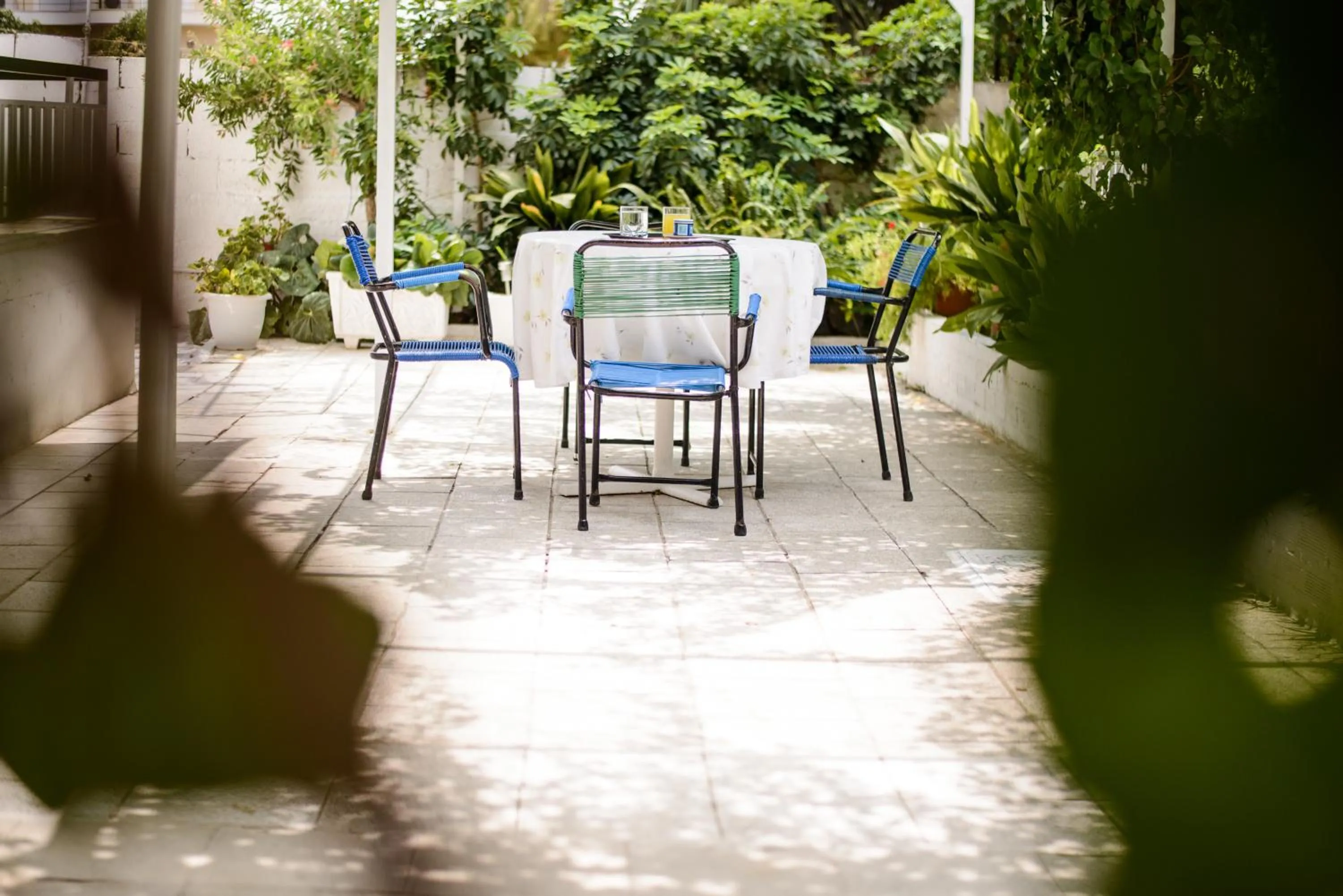 Patio in Mitrou Vasiliki Studios