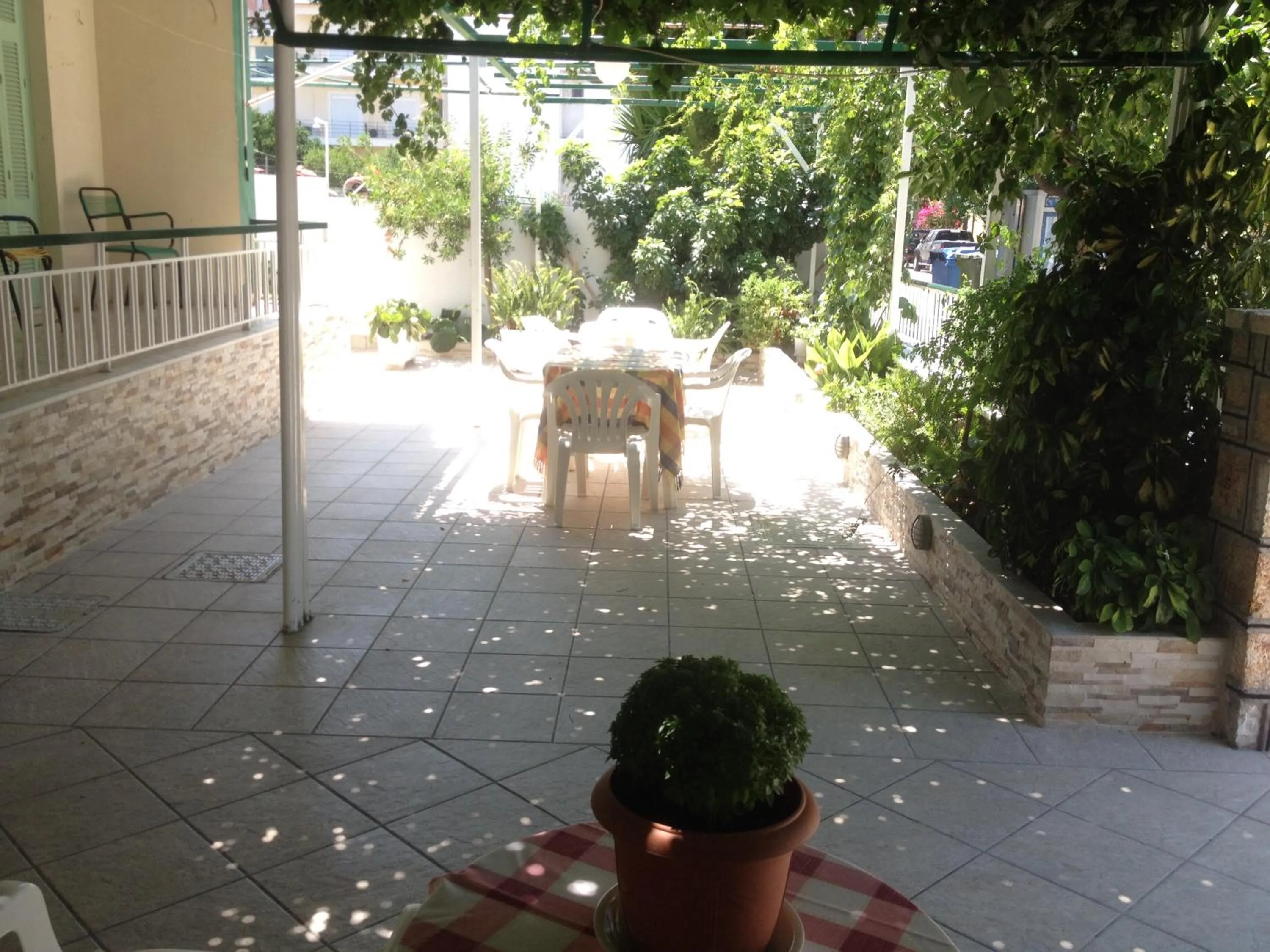 Patio in Mitrou Vasiliki Studios