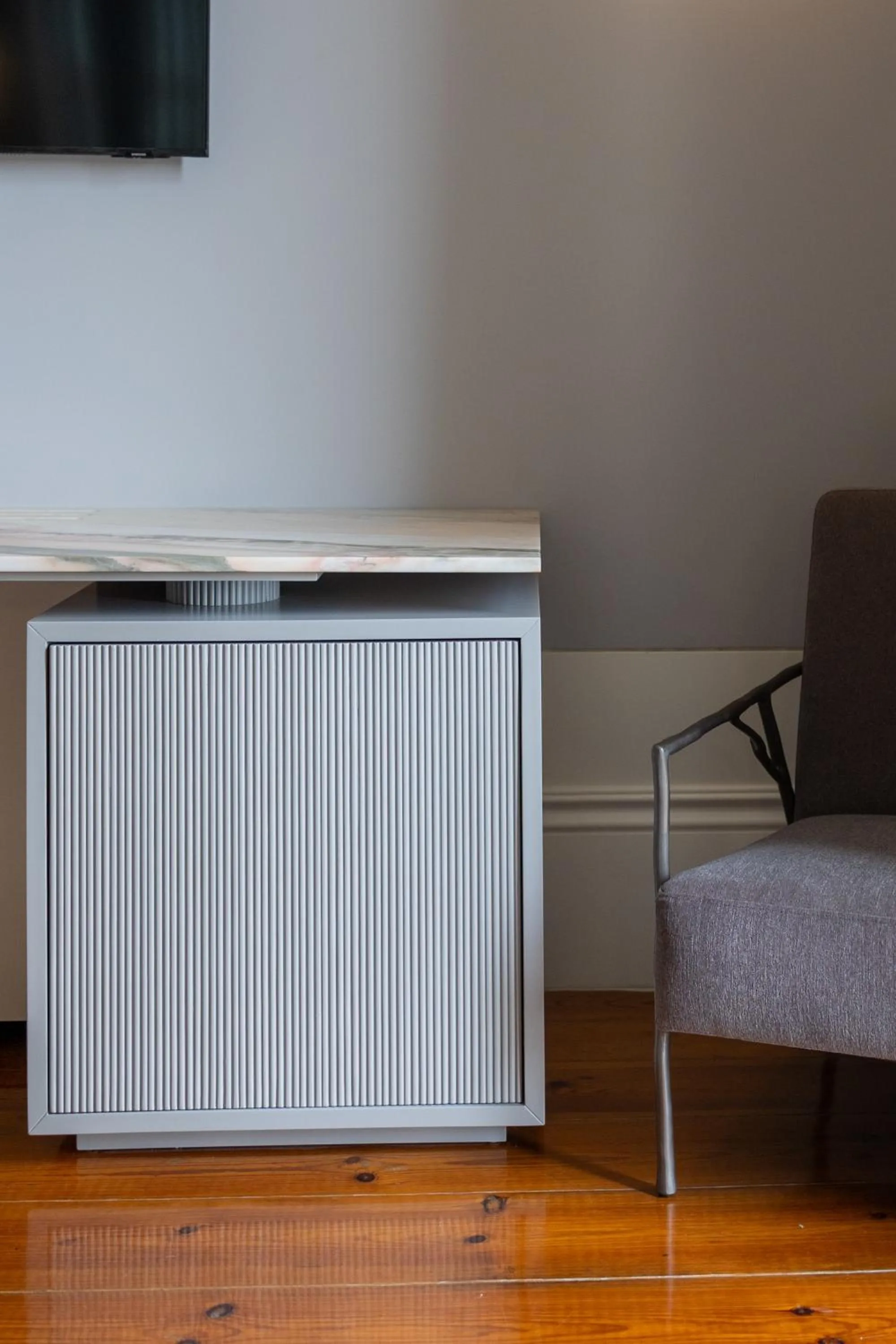 Seating area in Maison Bleue