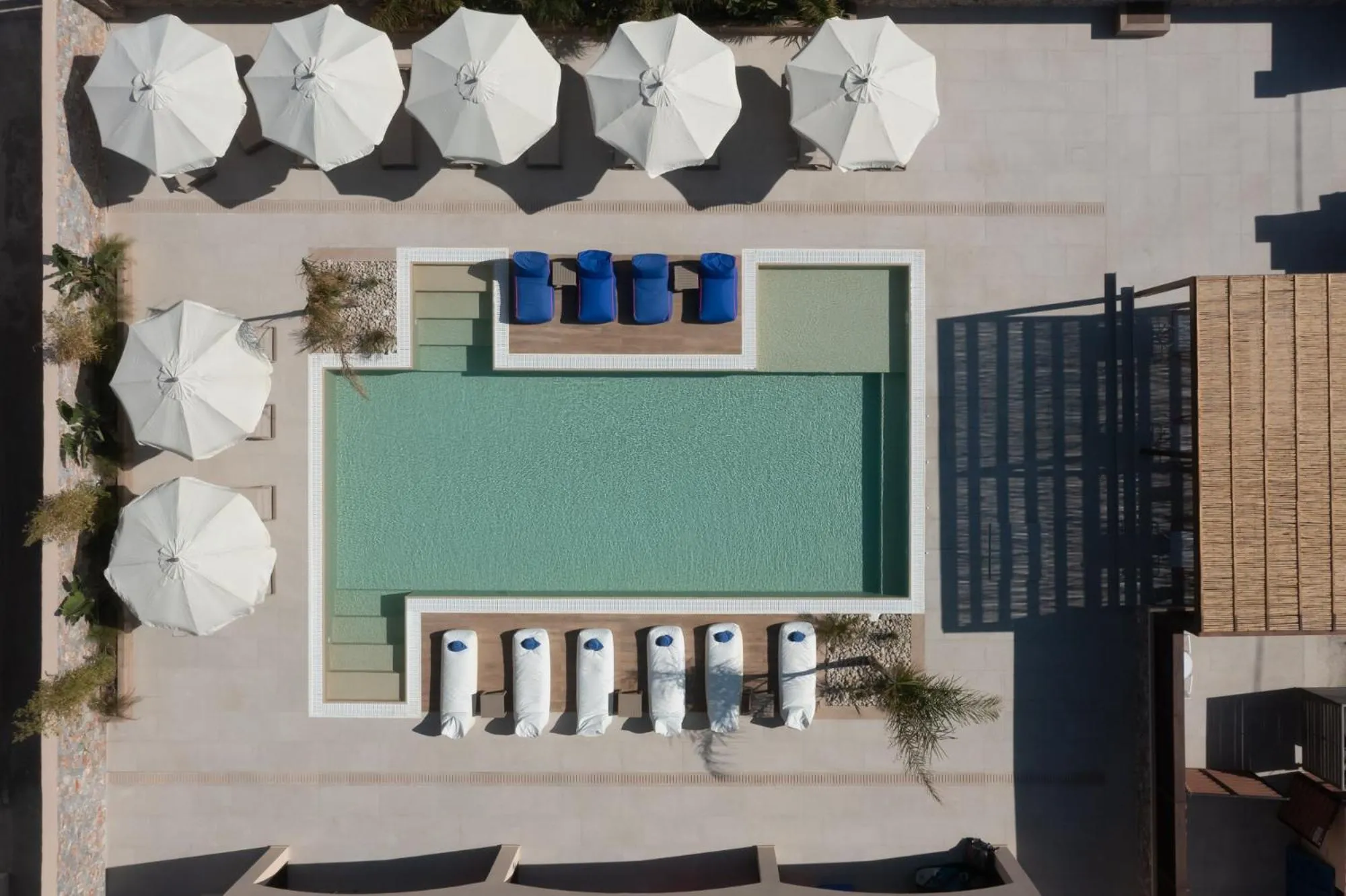 Pool view in Prasonisi Light House Boutique Hotel