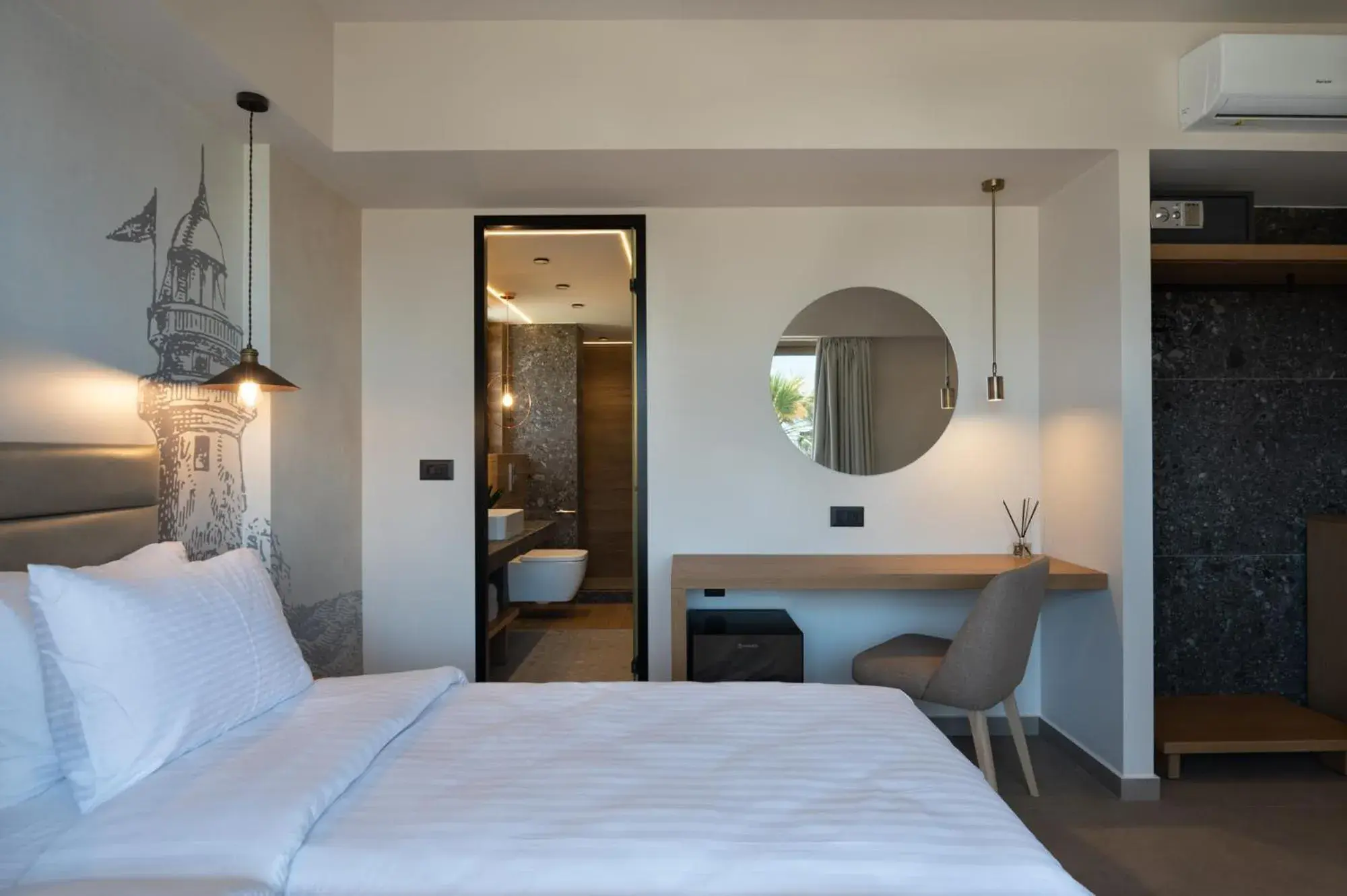 Double or Twin Room with Partial Sea View in Prasonisi Light House Boutique Hotel Double or Twin Room with Partial Sea View in Prasonisi Light House Boutique Hotel