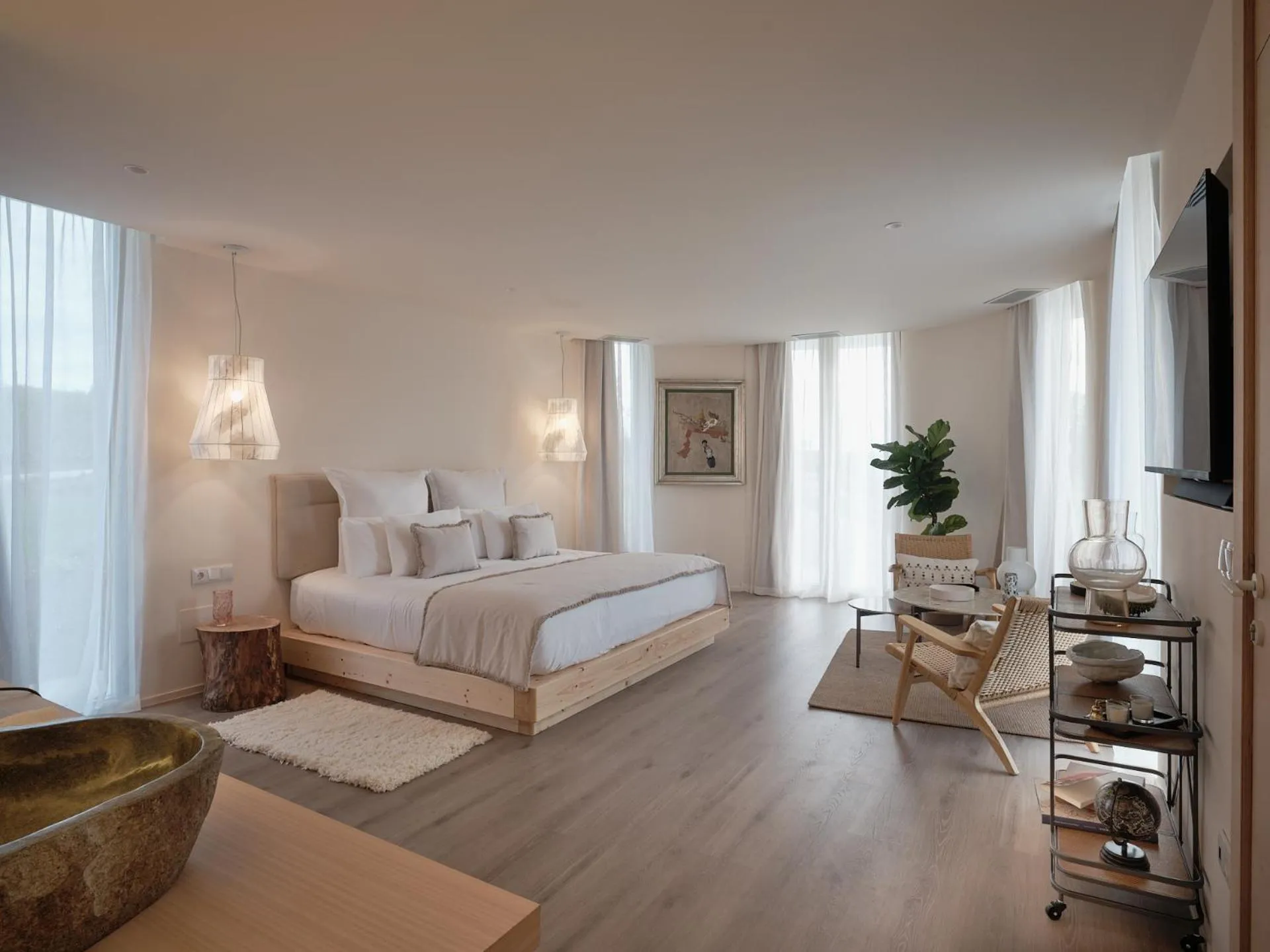 Photo of the whole room, Bed in Retiro Costiña Wellness&villas