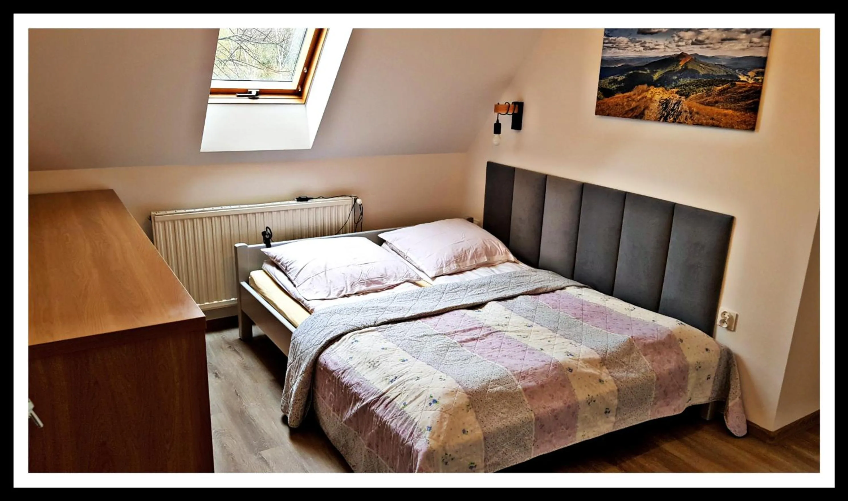 Seating area, Bed in Leśne Berdo Przysłup