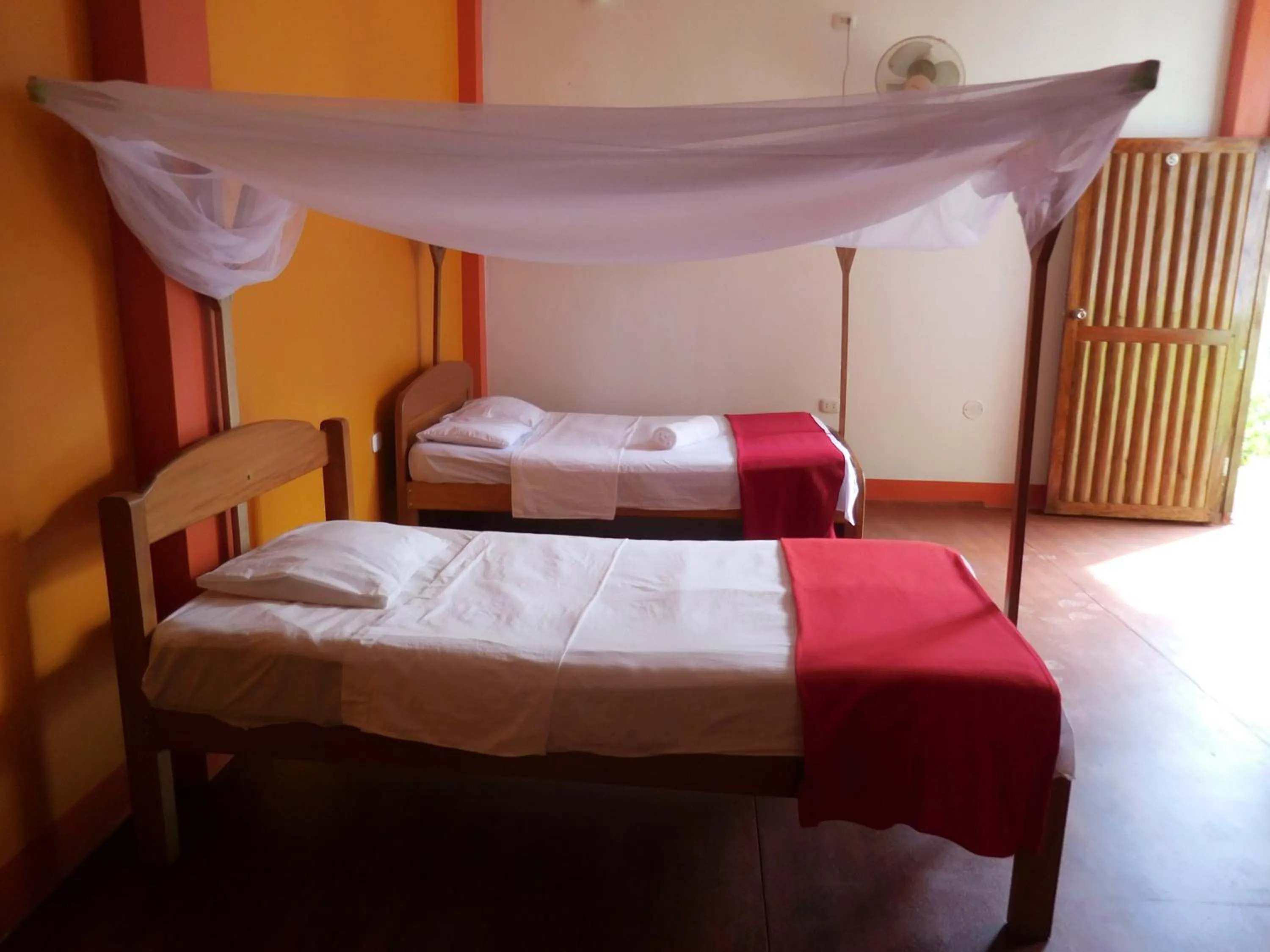 Decorative detail, Bed in Tambopata Hostel