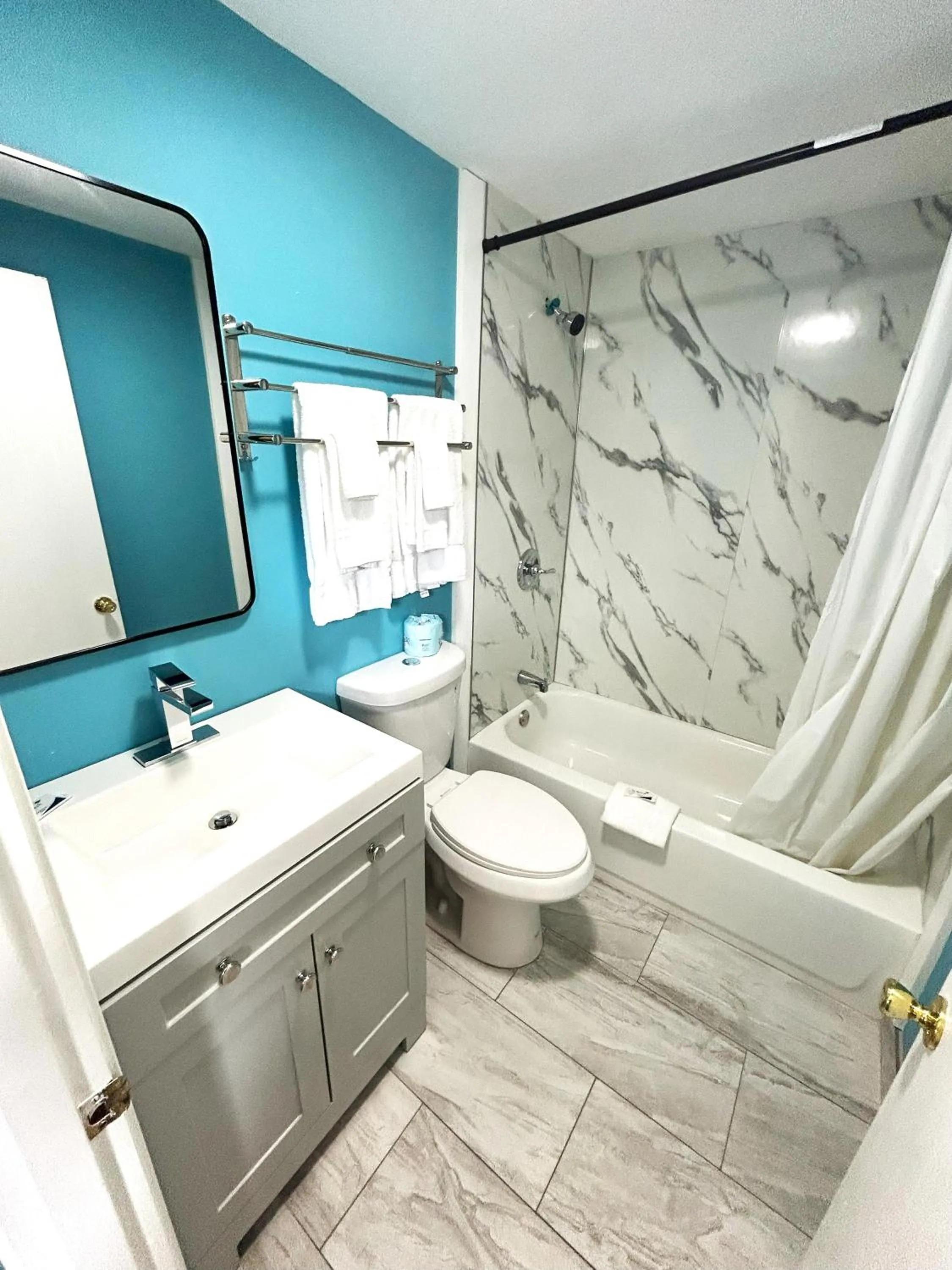 Bathroom in The Villager Motel