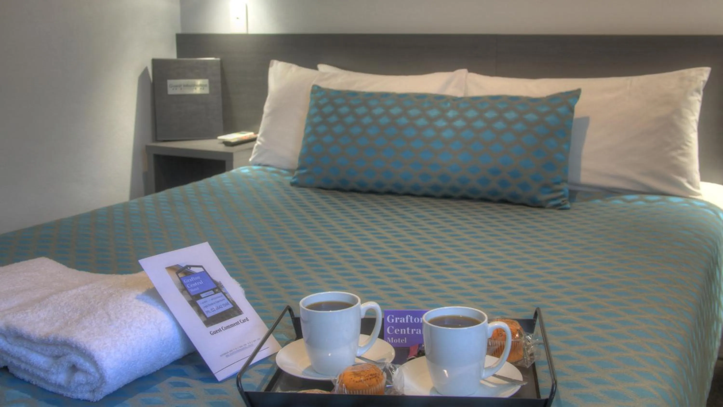 Bed in Grafton Central Motel