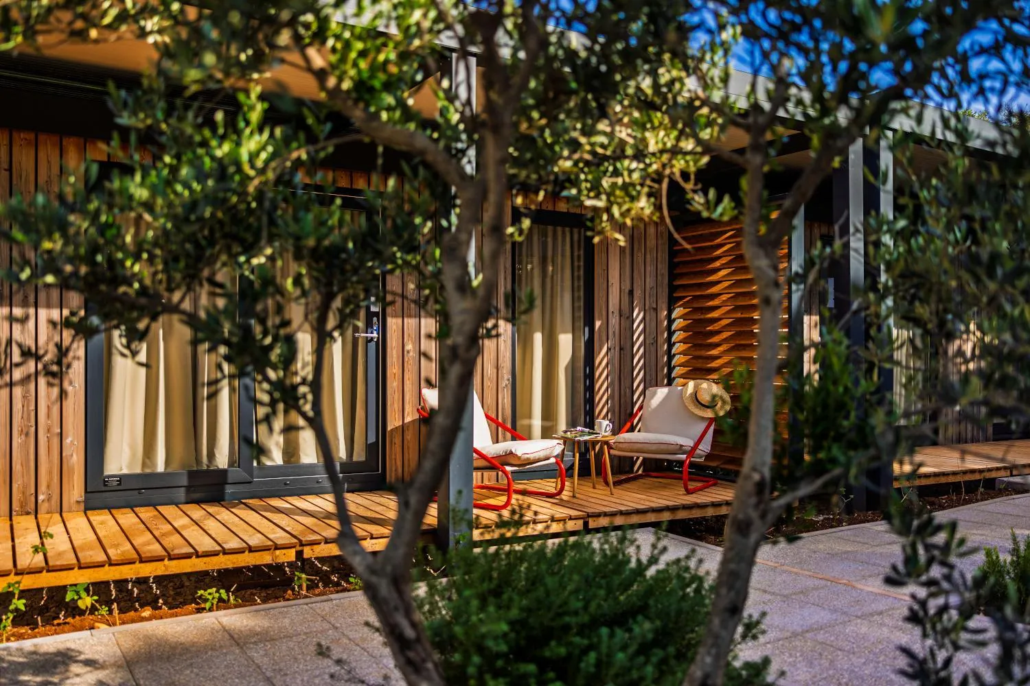 Seating area in Waterman Beach Village