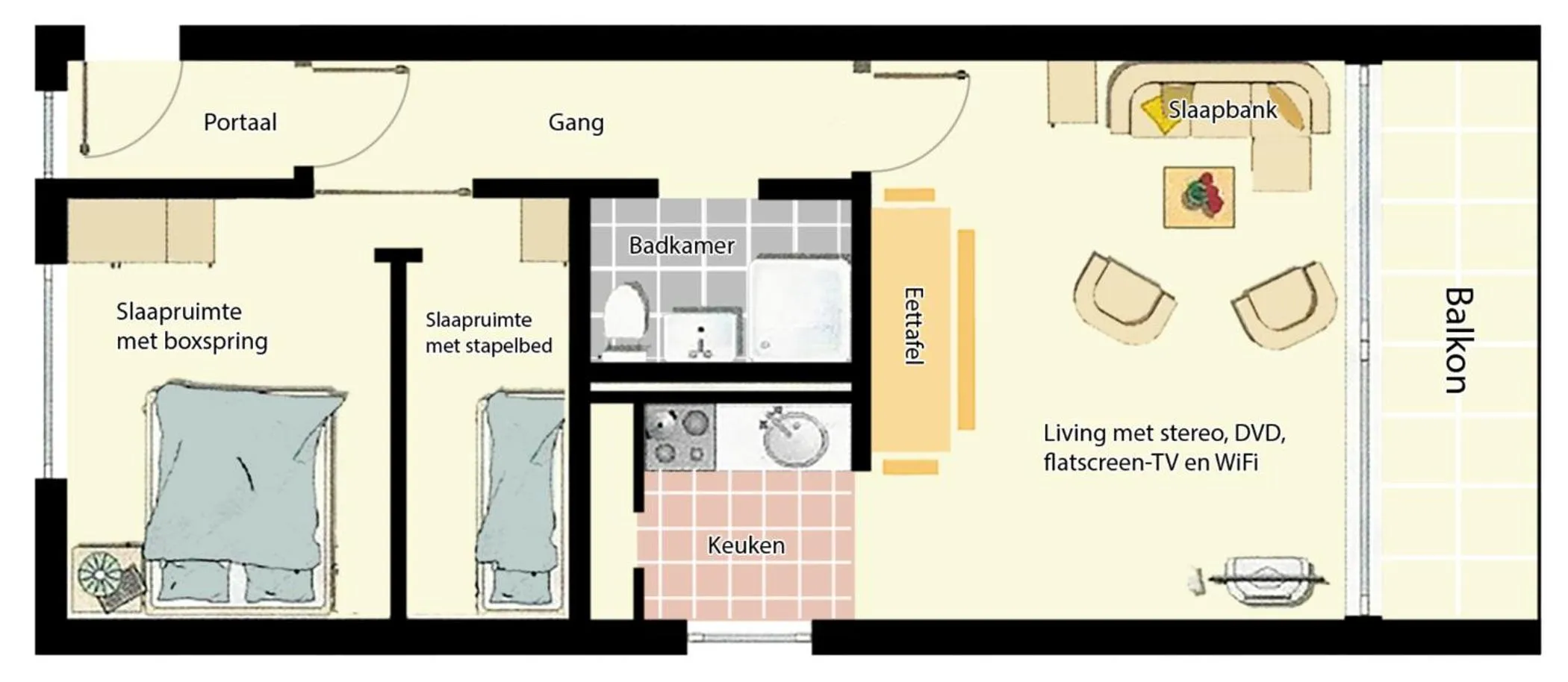 Floor plan in Vakantiehuisje Winterberg
