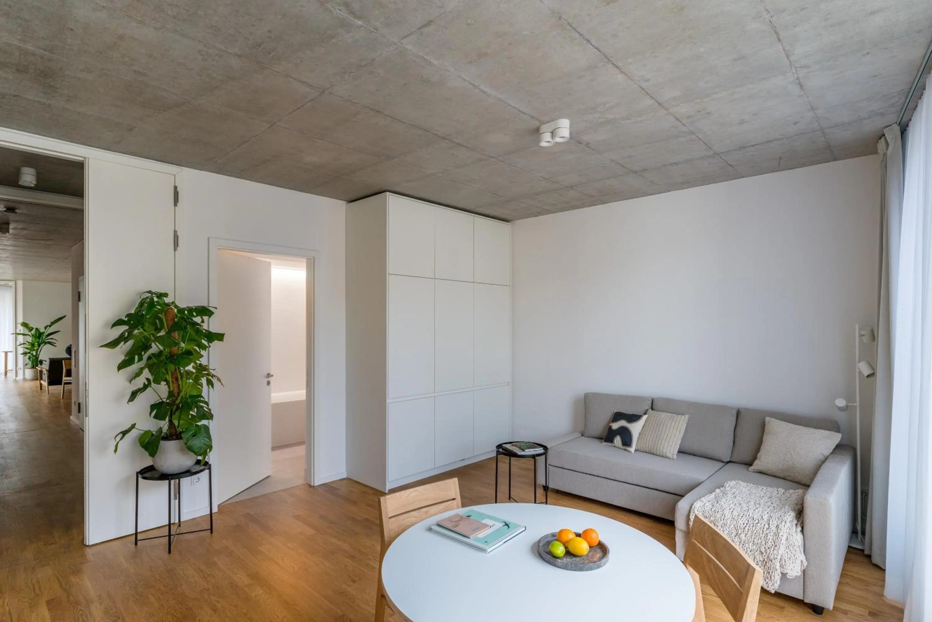 Living room in Carlotta Apartments