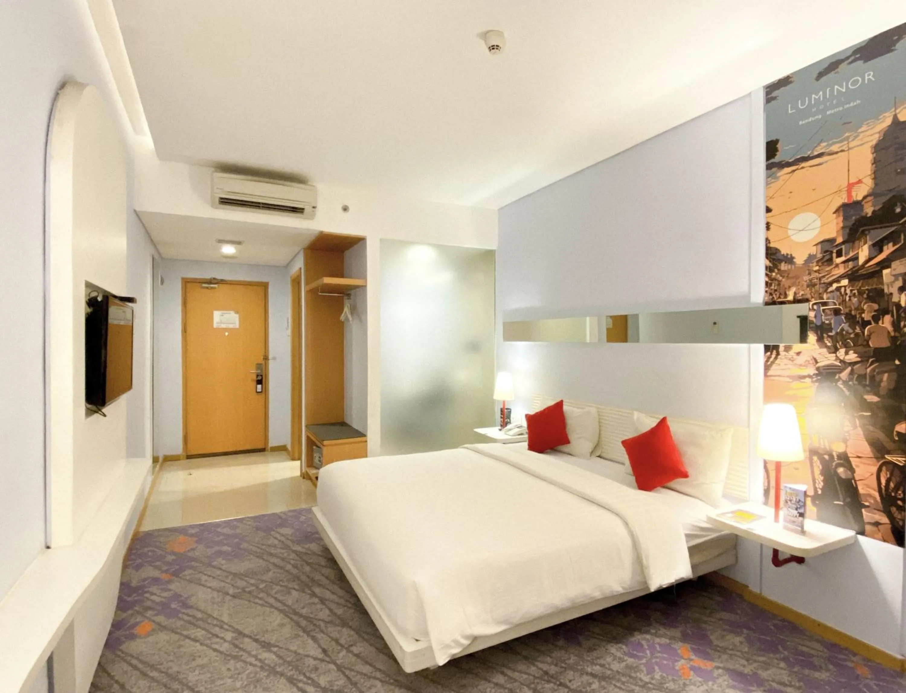 Bedroom, Bed in Luminor Hotel Metro Indah Bandung - Free Breakfast - Free Exclusive Gym - Free Aesthetic Afternoon Tea or Coffee