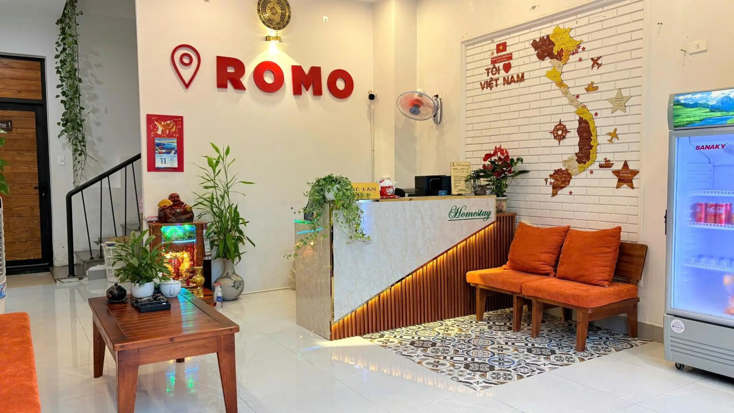 Living room in Romo Homestay