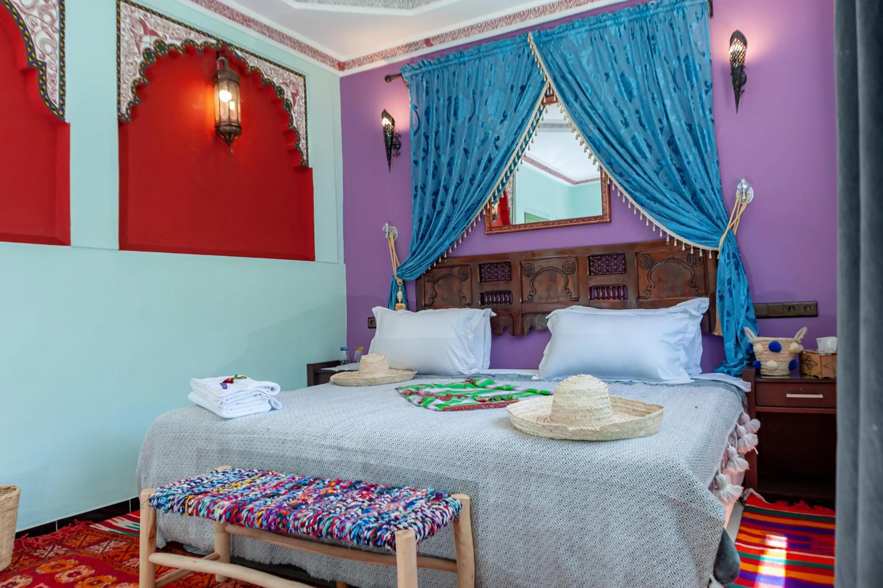 Bed in Smile House Imlil