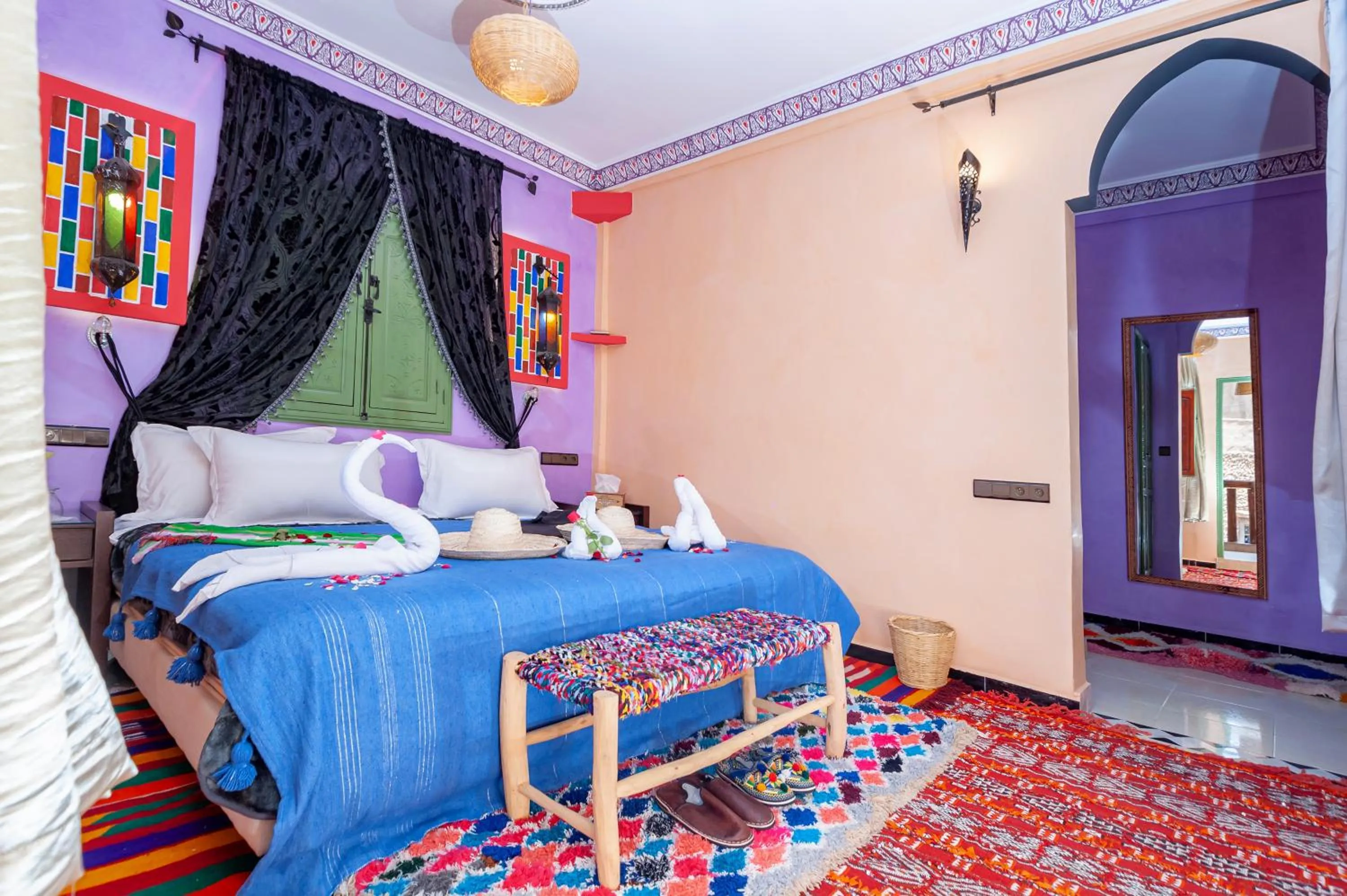 Bed in Smile House Imlil