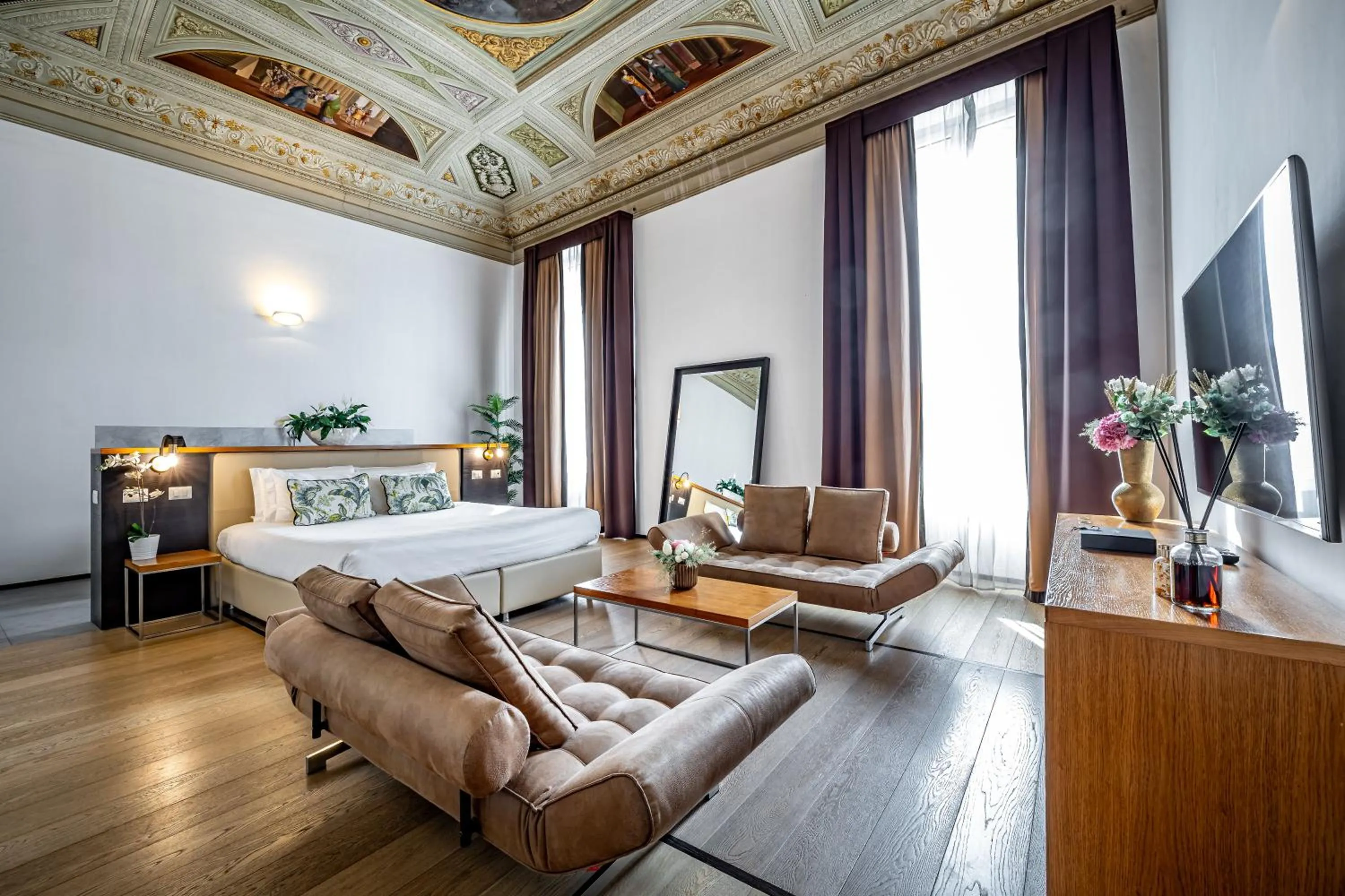 TV and multimedia, Bed in Palazzo Alfieri - Place of Charme