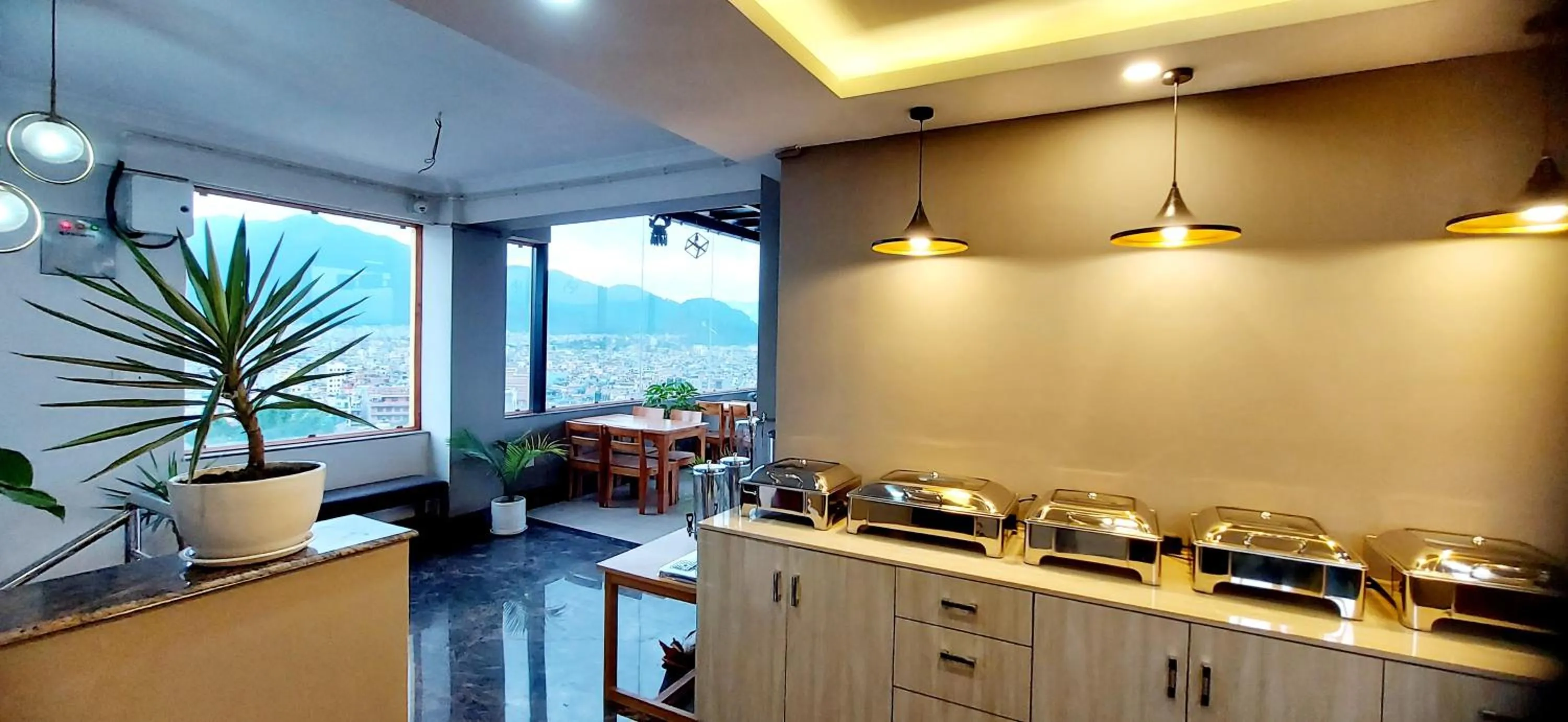 Dining area in Hotel Yakroo Manang