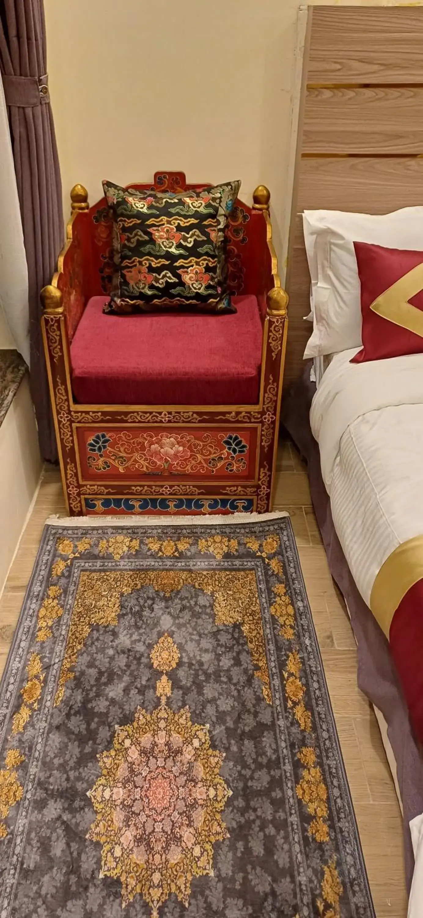 Seating area, Bed in Hotel Yakroo Manang Seating area, Bed in Hotel Yakroo Manang