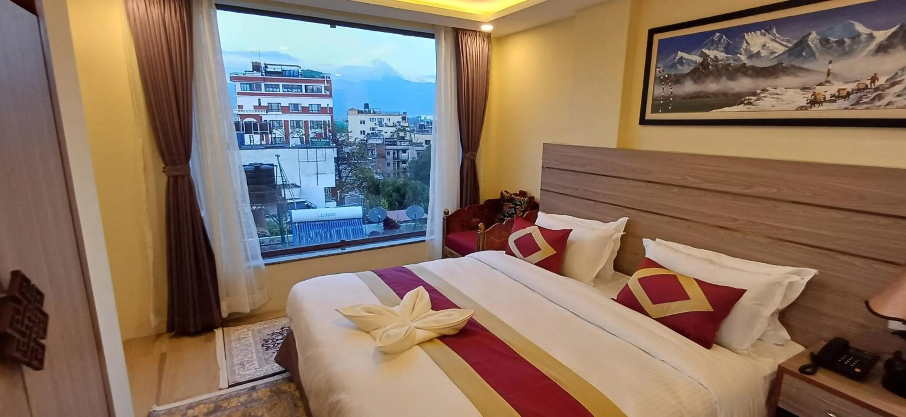 Photo of the whole room, Bed in Hotel Yakroo Manang