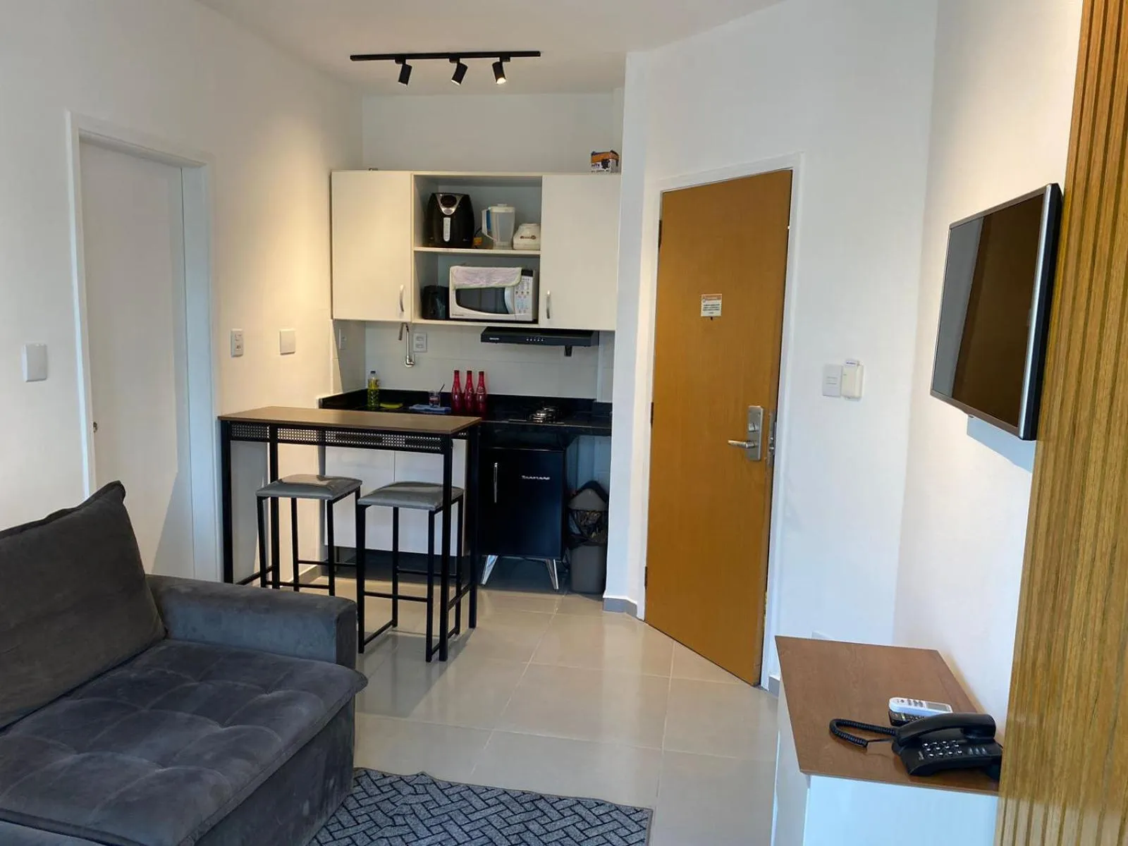 Kitchen or kitchenette in Atlantico Flat Gonzaga