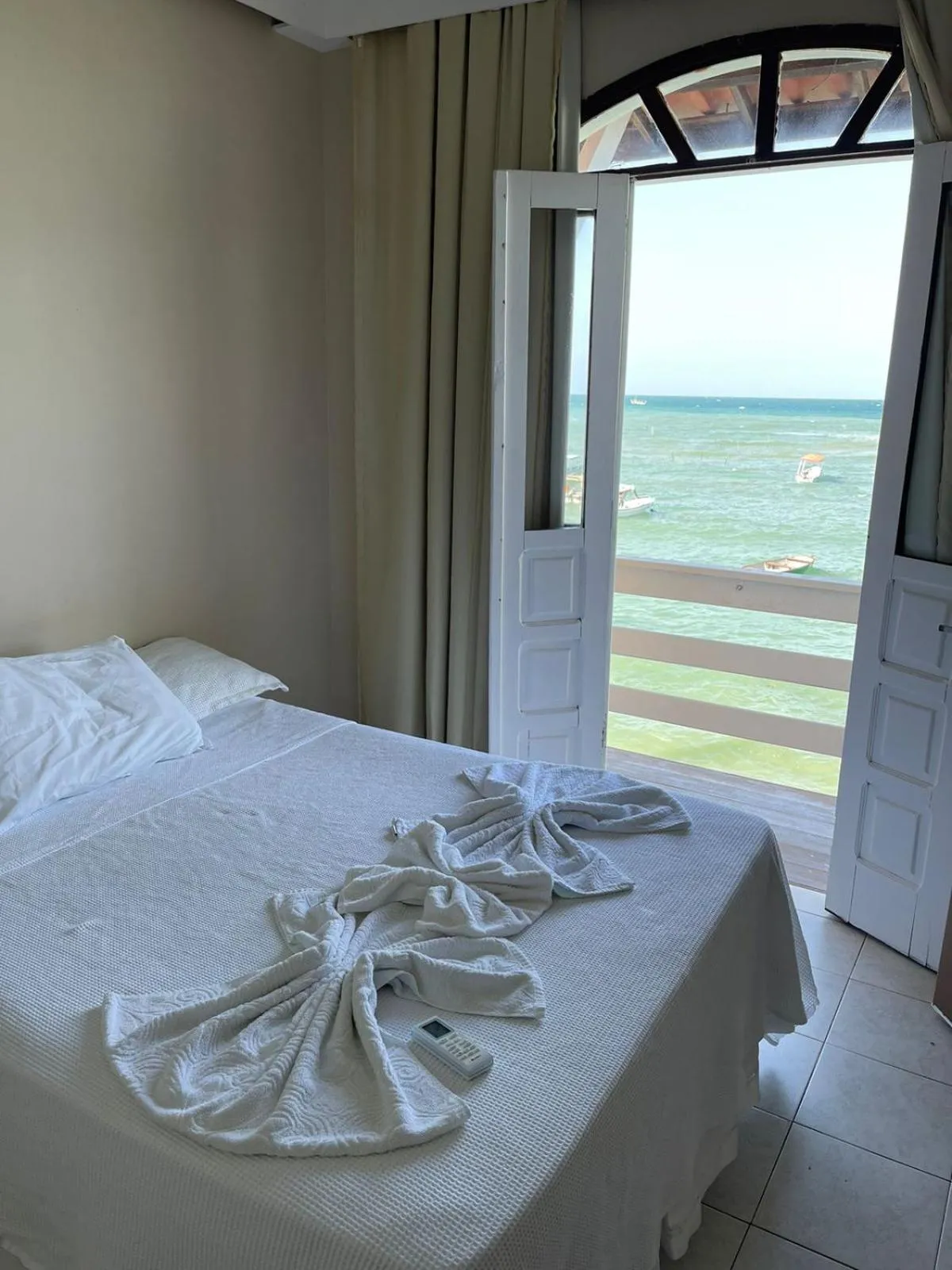 View (from property/room), Bed in Morro de São Paulo Hospedagens