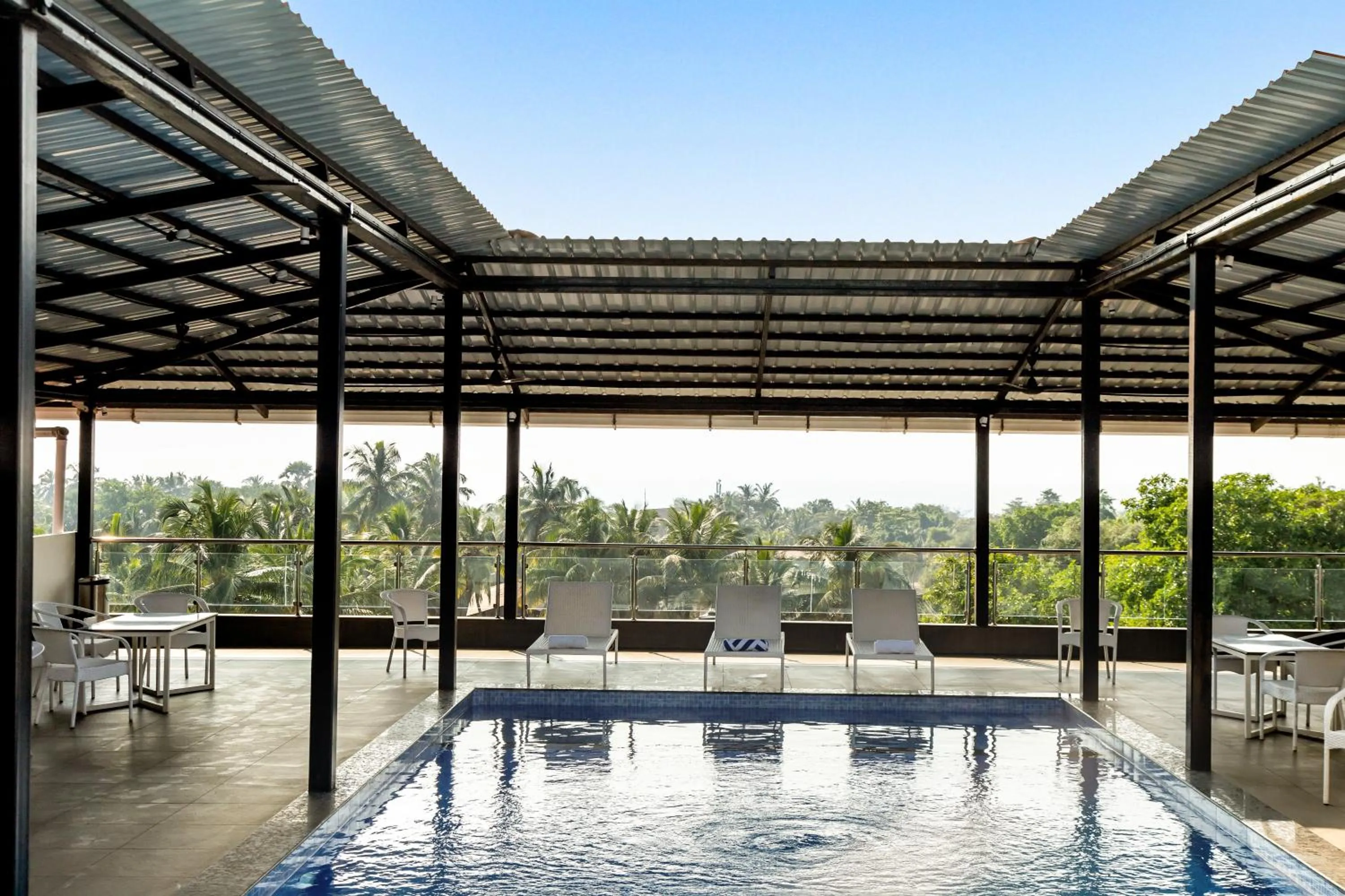 Pool view in La baga Beach Hotel