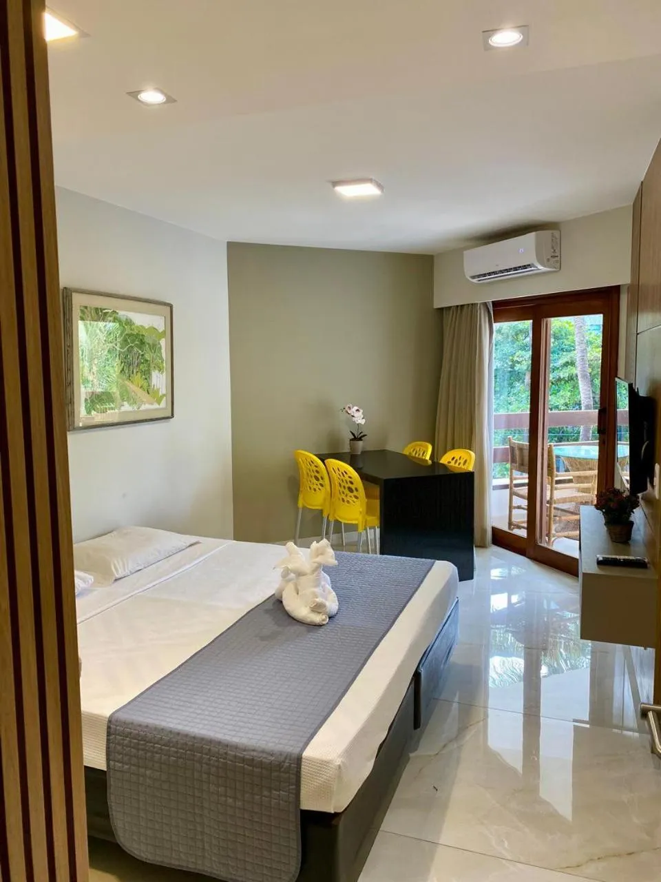 Bed in Jatiuca Suítes Resort FLAT