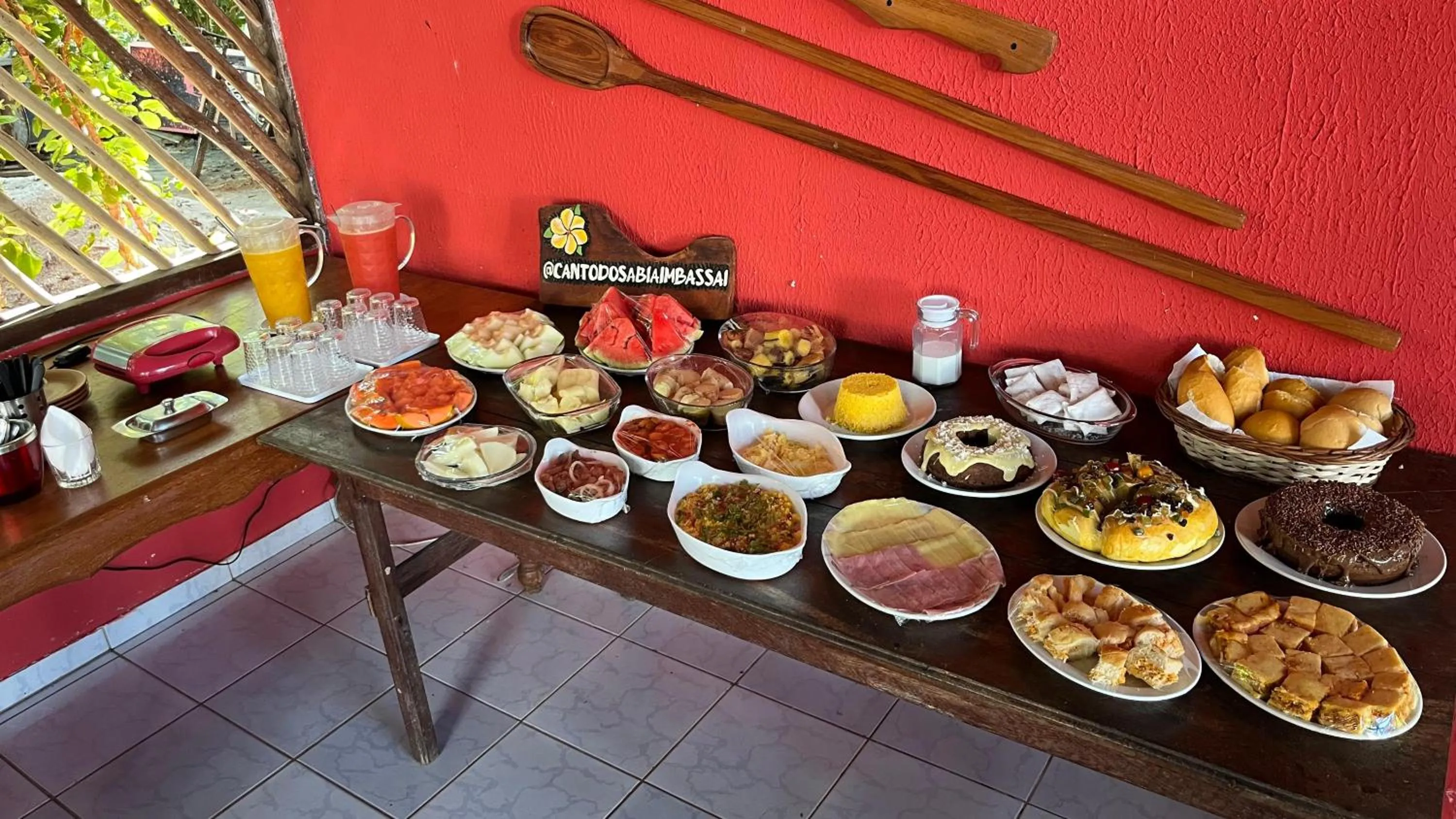 Food and drinks in Pousada Canto do sabiá Imbassaí