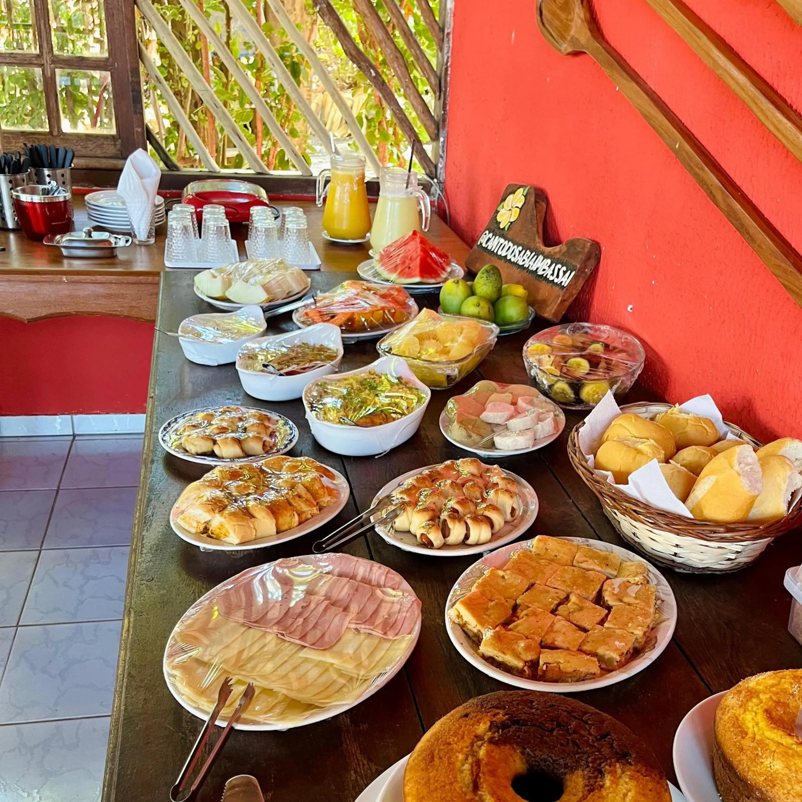 Food and drinks in Pousada Canto do sabiá Imbassaí