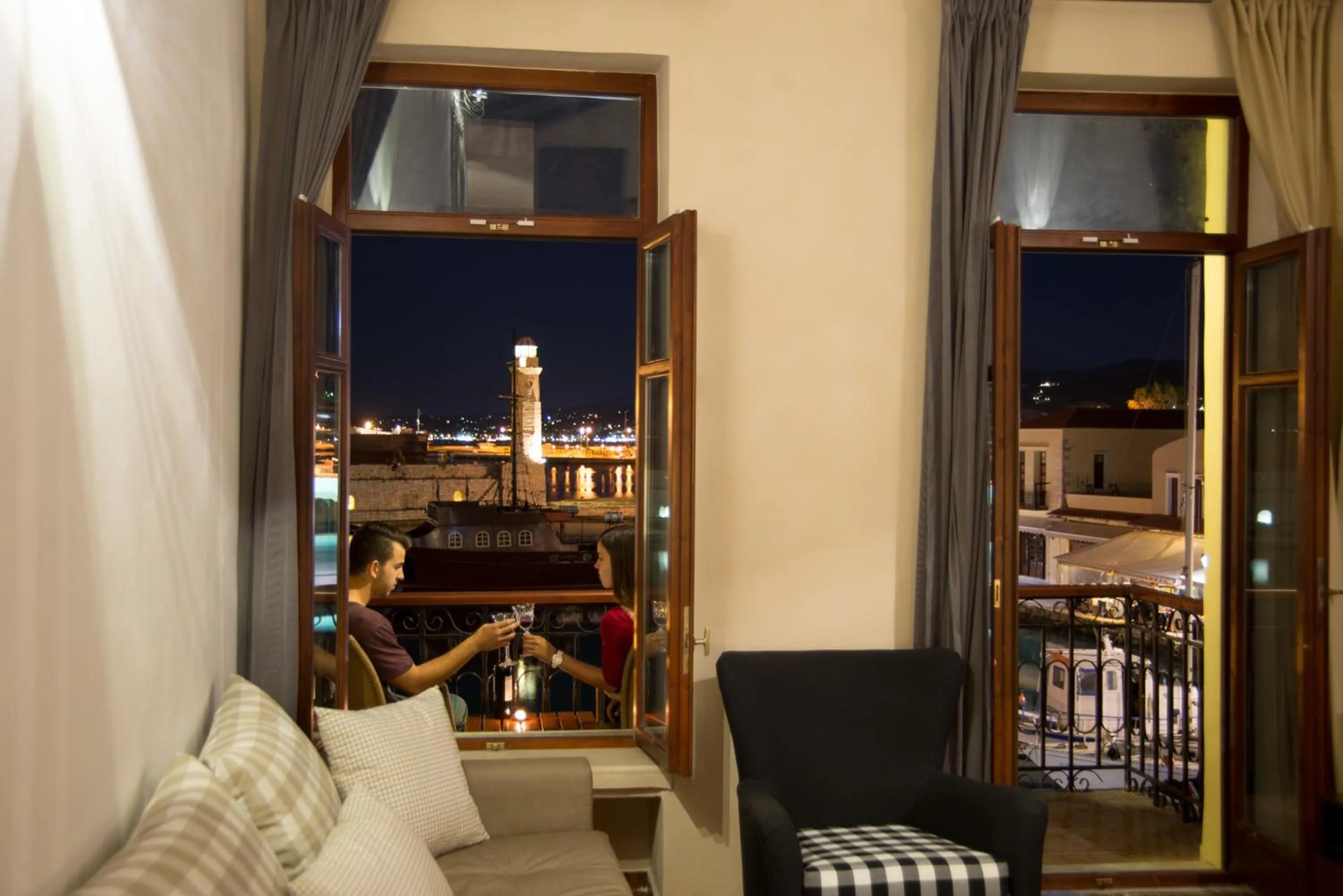 Living room in Porto Enetiko Suites