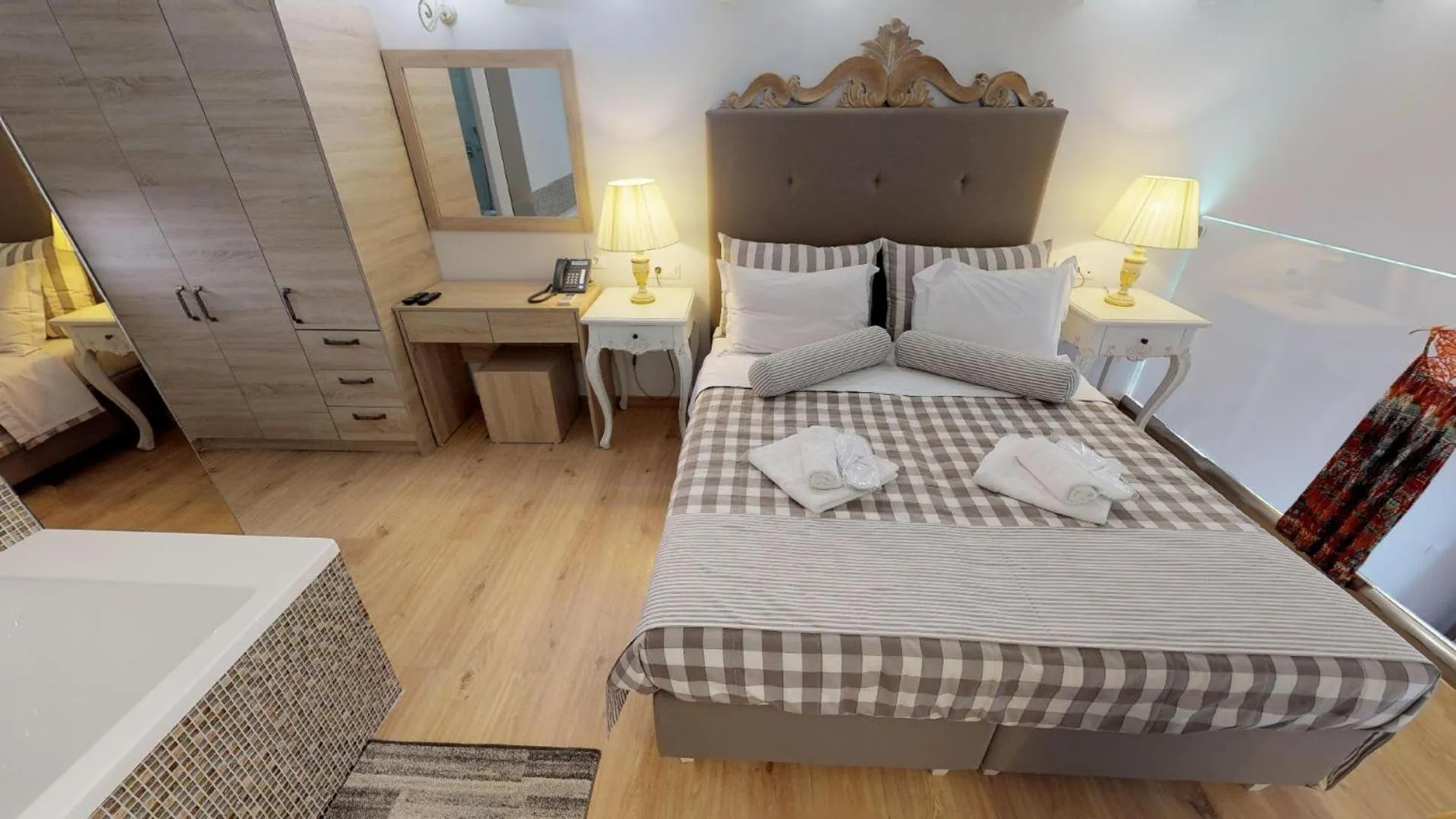 Bed in Porto Enetiko Suites