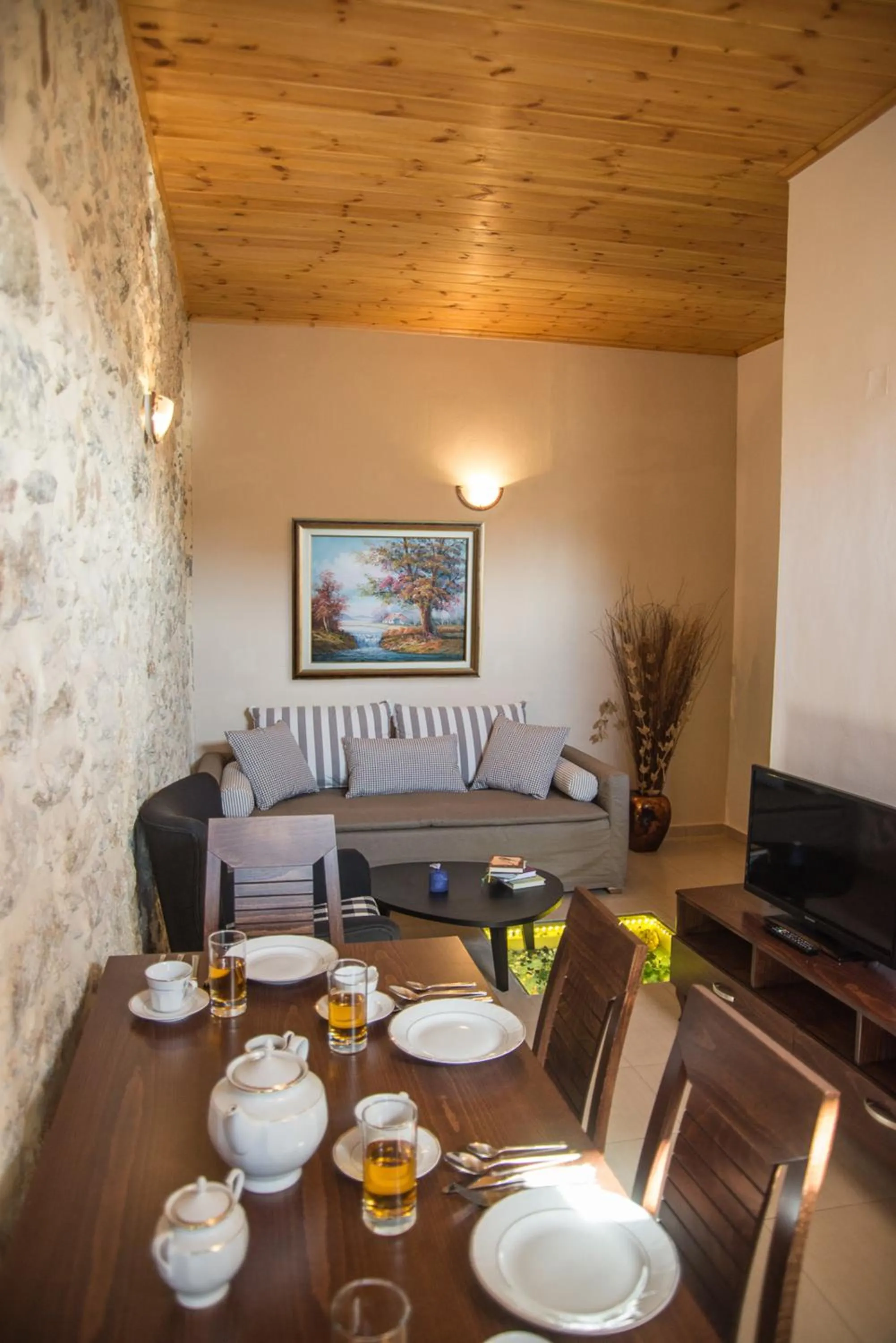 Living room in Porto Enetiko Suites