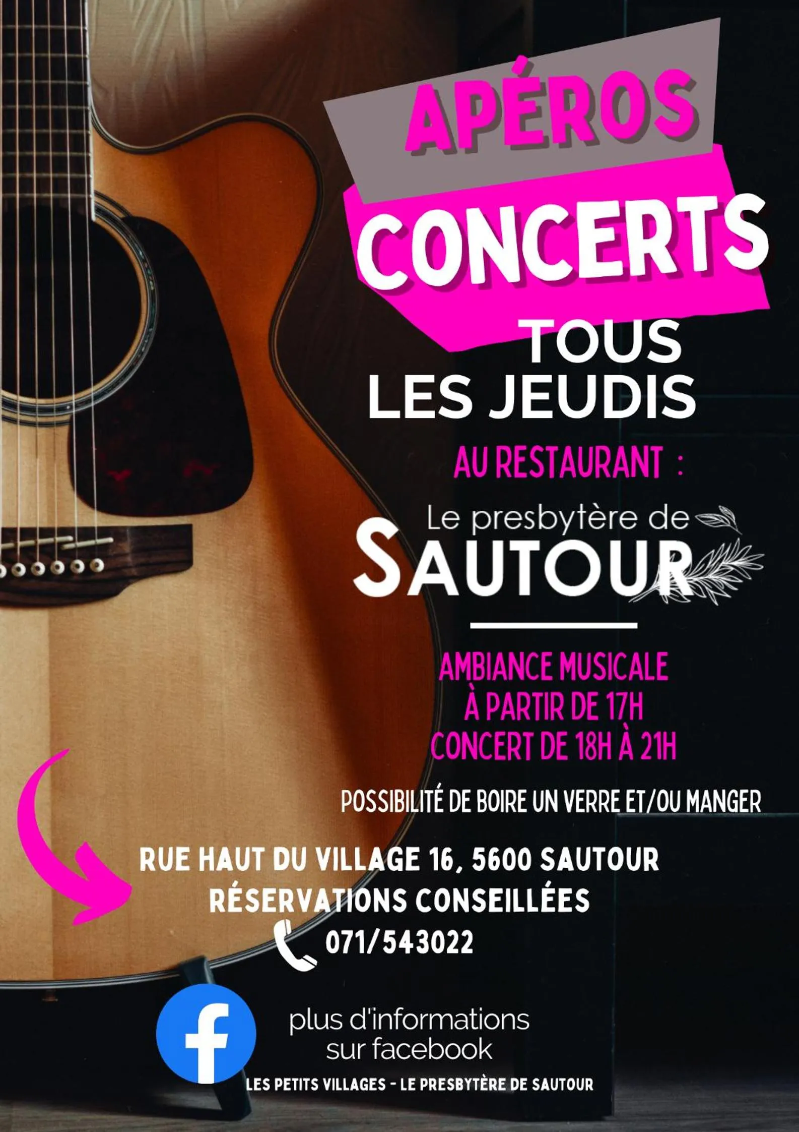 Evening entertainment in Le Presbytère de Sautour