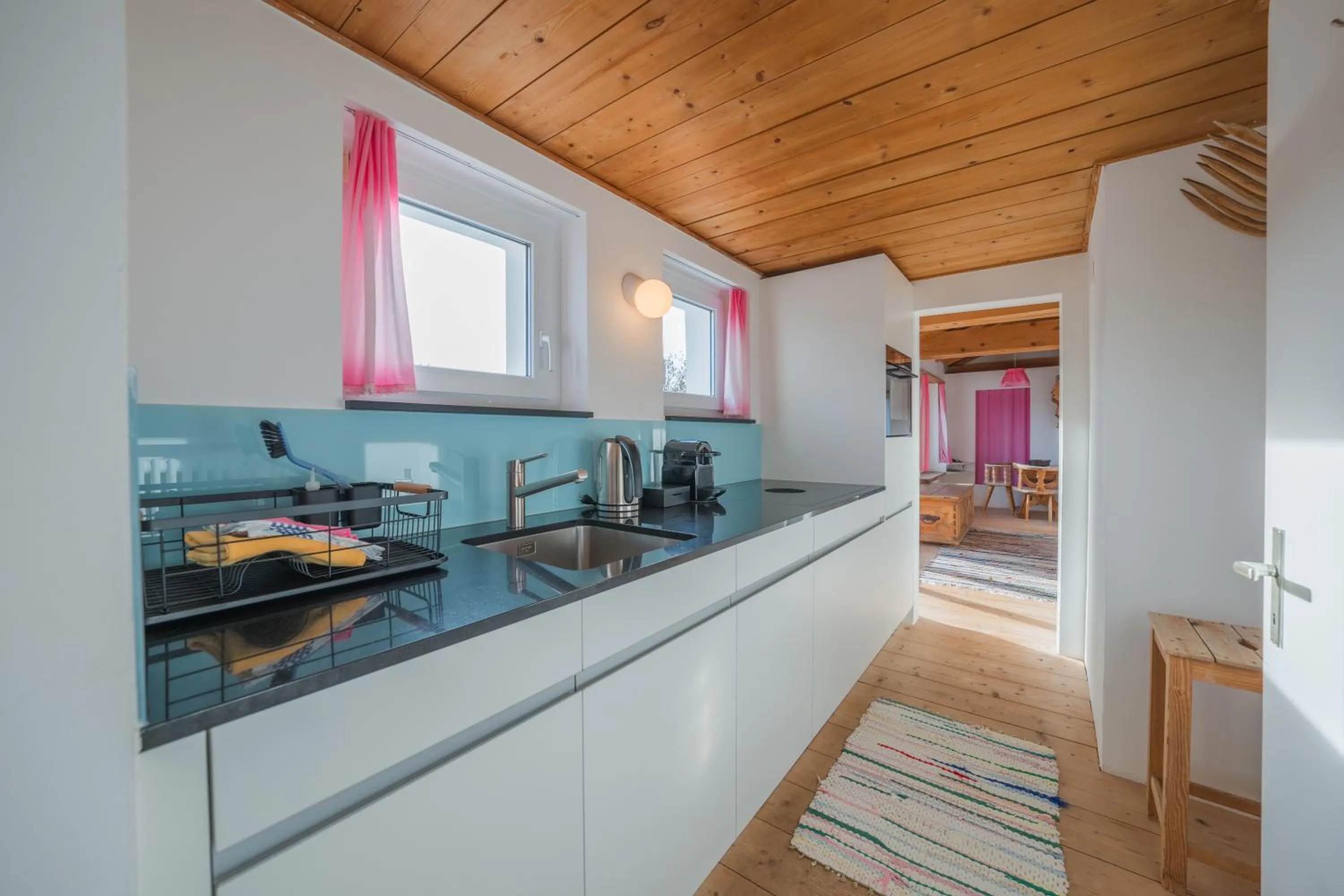 Kitchen or kitchenette in Hotel Haus am Waldrand