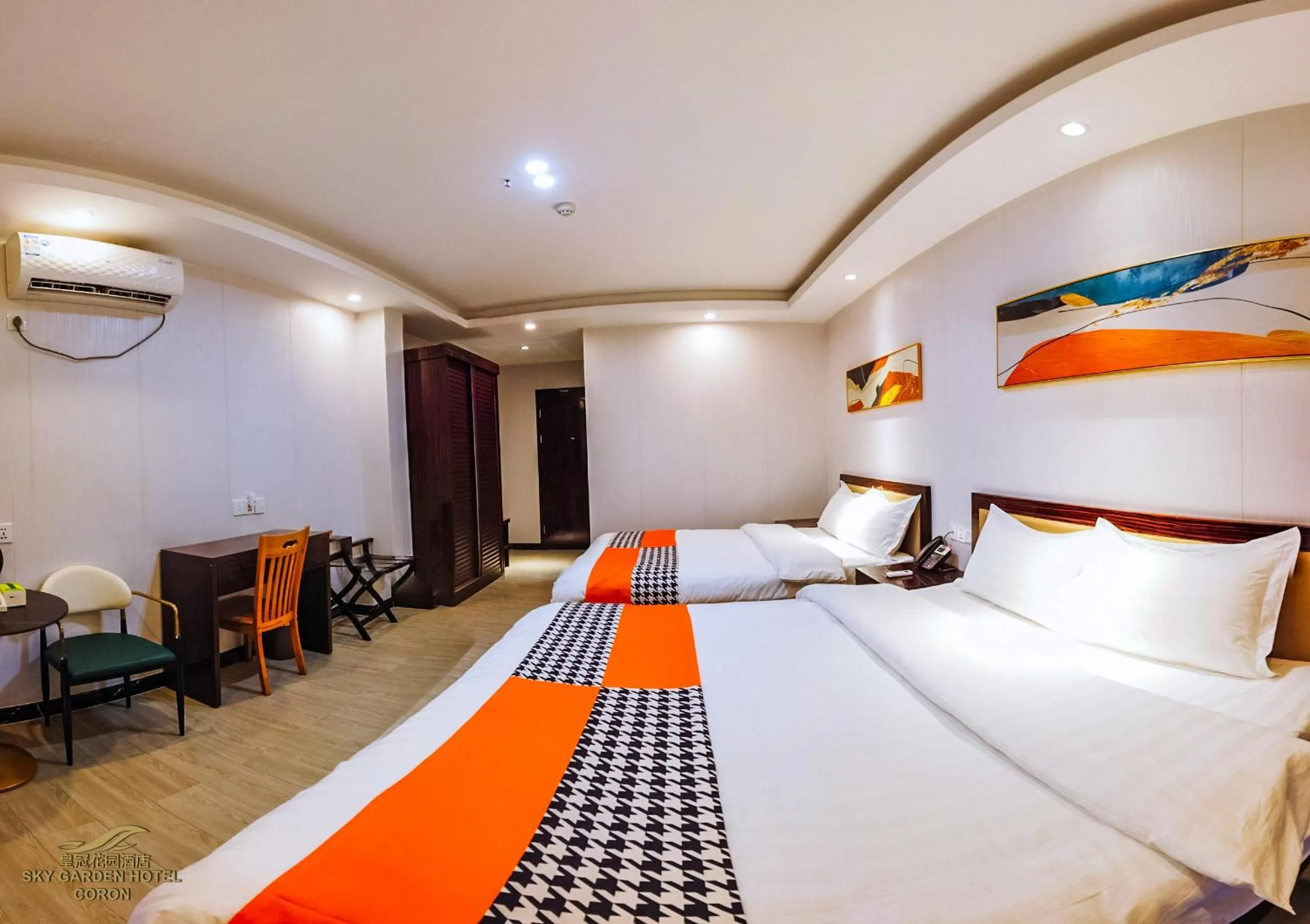 Bed in Sky Garden Hotel