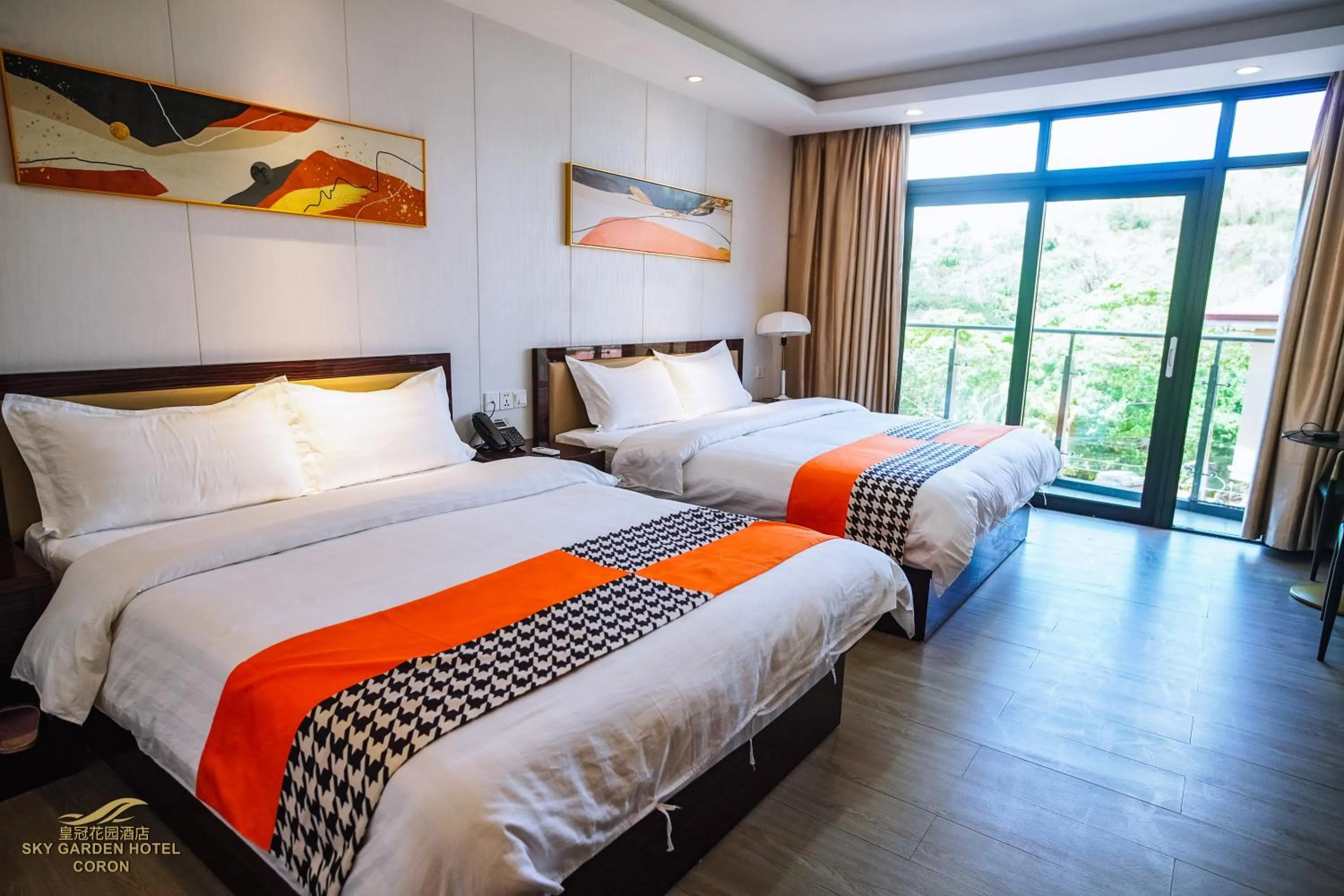 Bed in Sky Garden Hotel