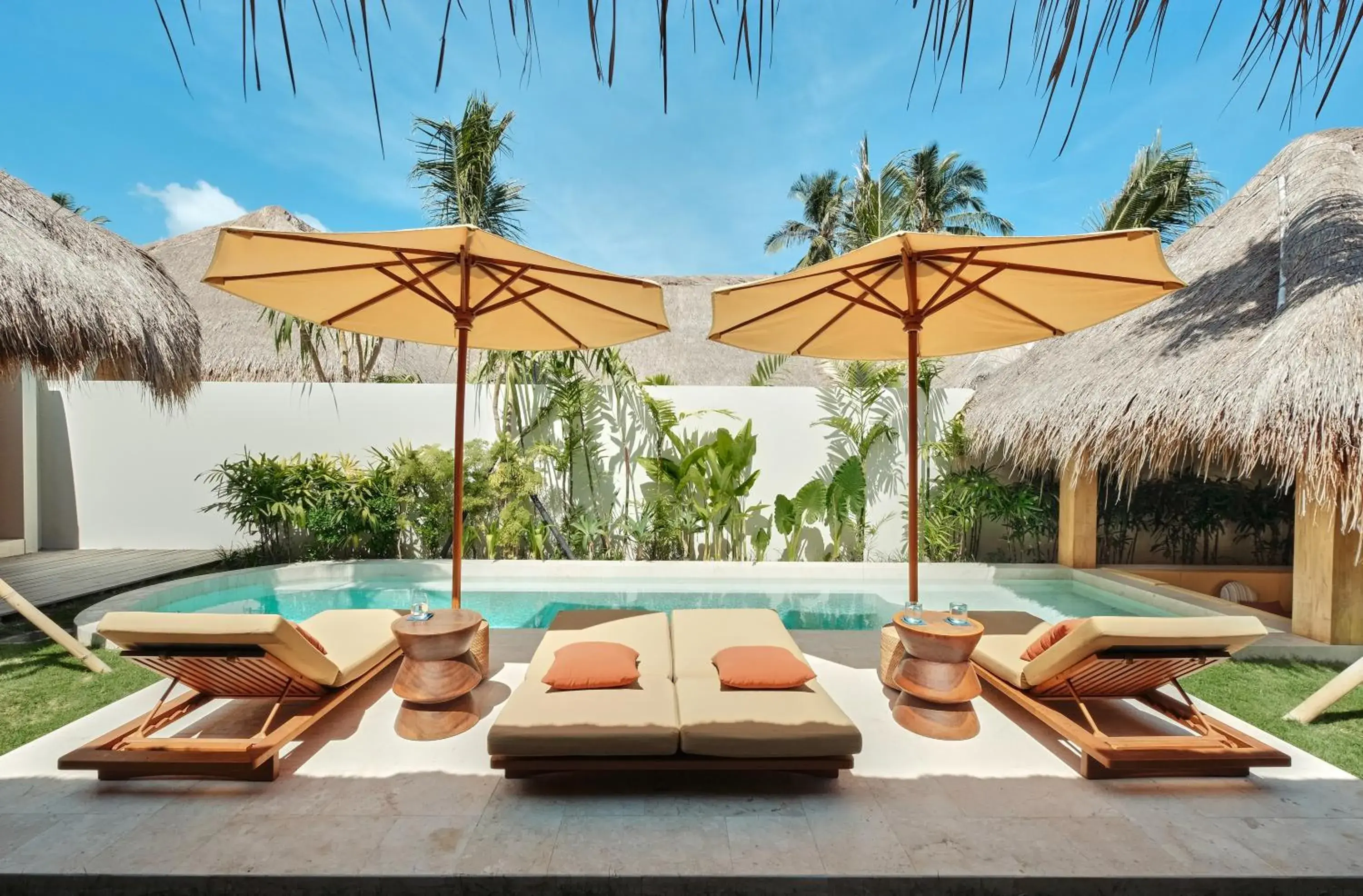 Pool view in Boni Beach Villas Pool view in Boni Beach Villas