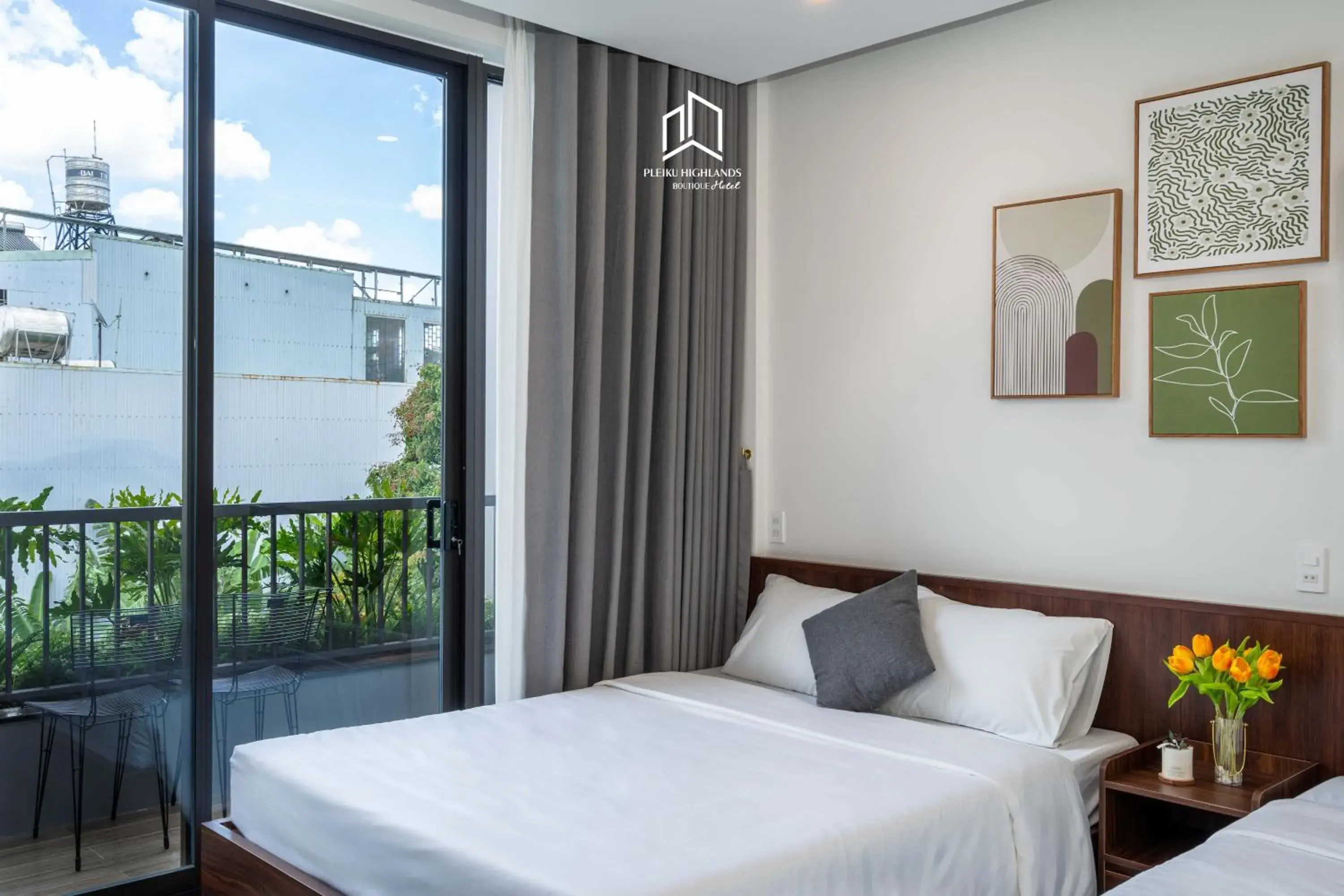 View (from property/room), Bed in PLEIKU HIGHLANDS BOUTIQUE HOTEL View (from property/room), Bed in PLEIKU HIGHLANDS BOUTIQUE HOTEL