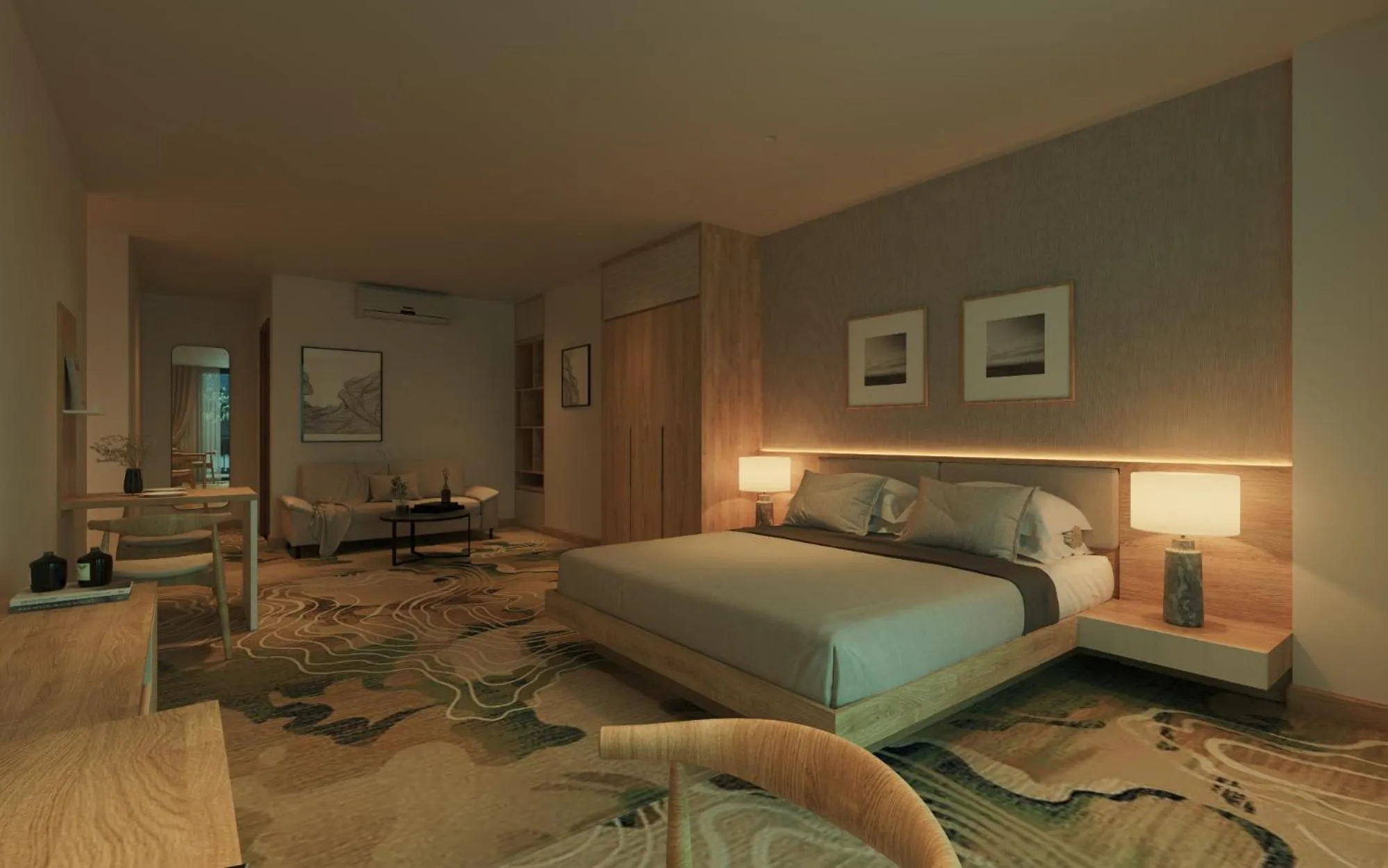 Bed in Fukurai Boutique Apartments Ha Noi