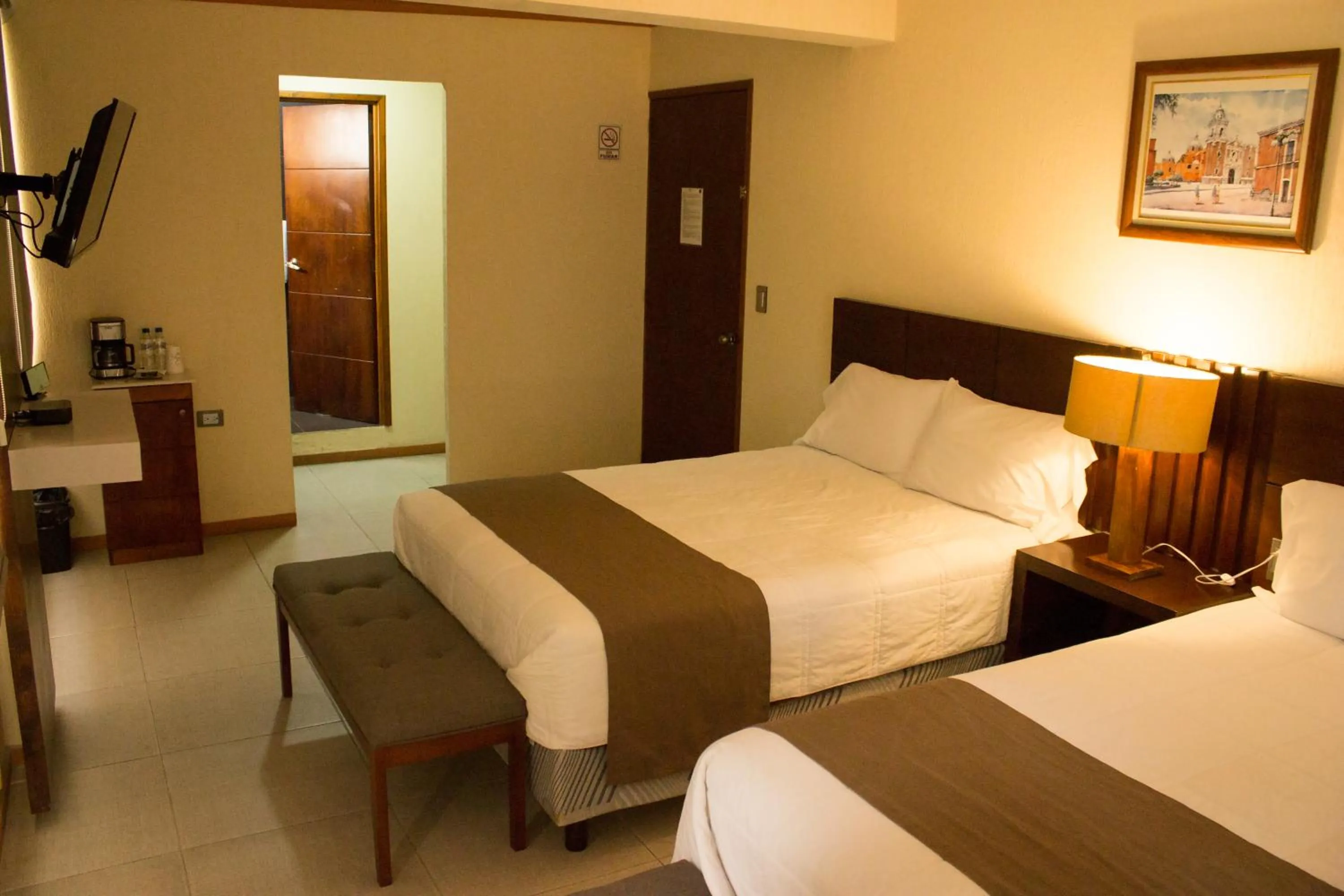 Bed in Hotel Tlaxcala