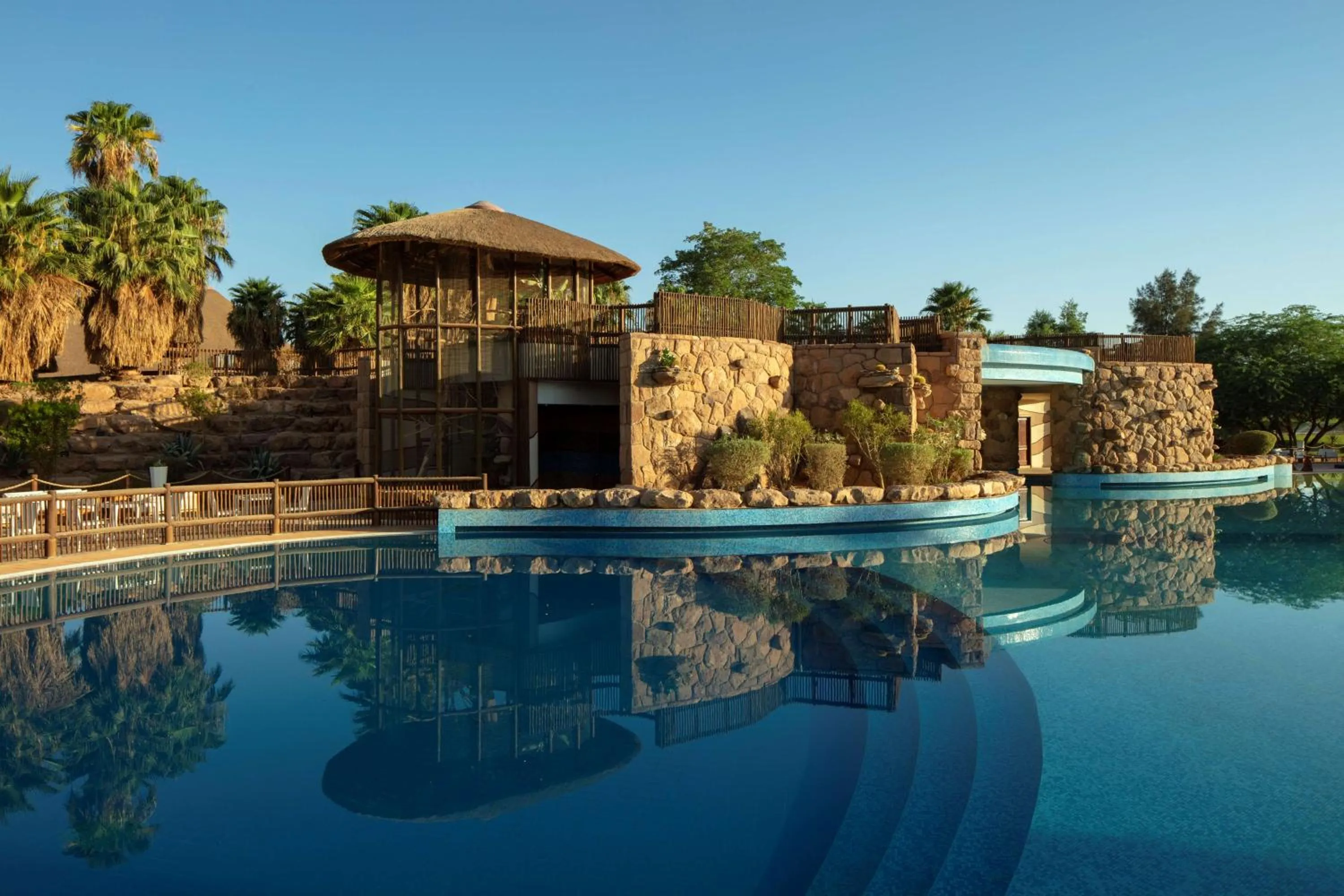 Pool view in Nofa Riyadh, A Radisson Collection Resort