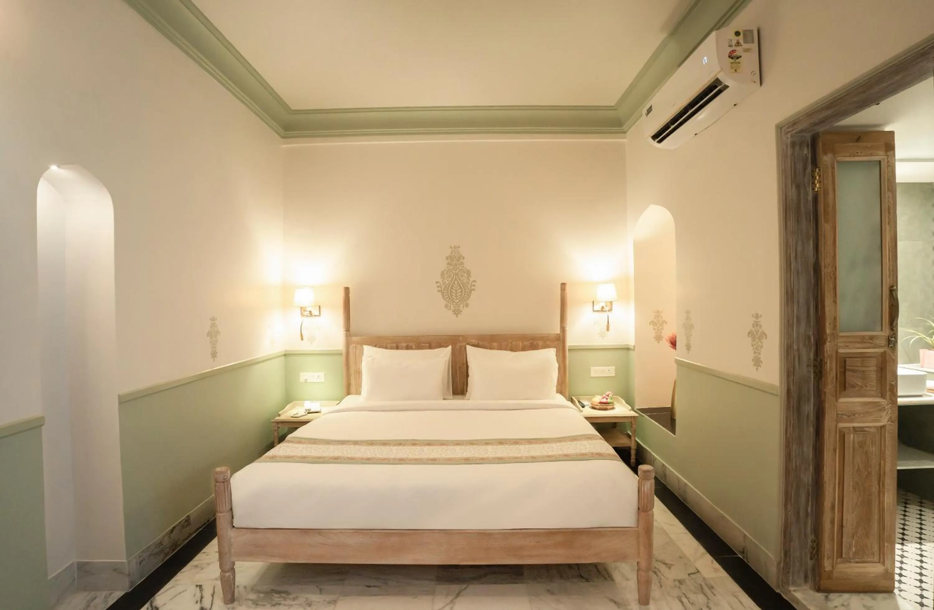 Bedroom, Bed in Dev Mahal - A Boutique Heritage Hotel