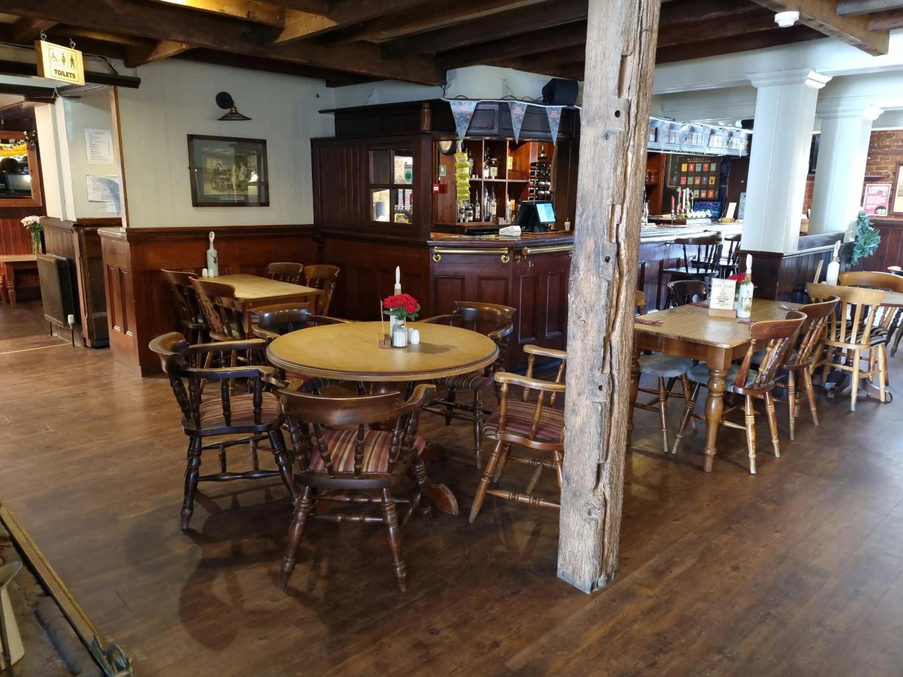 Dining area in The Bugle Inn