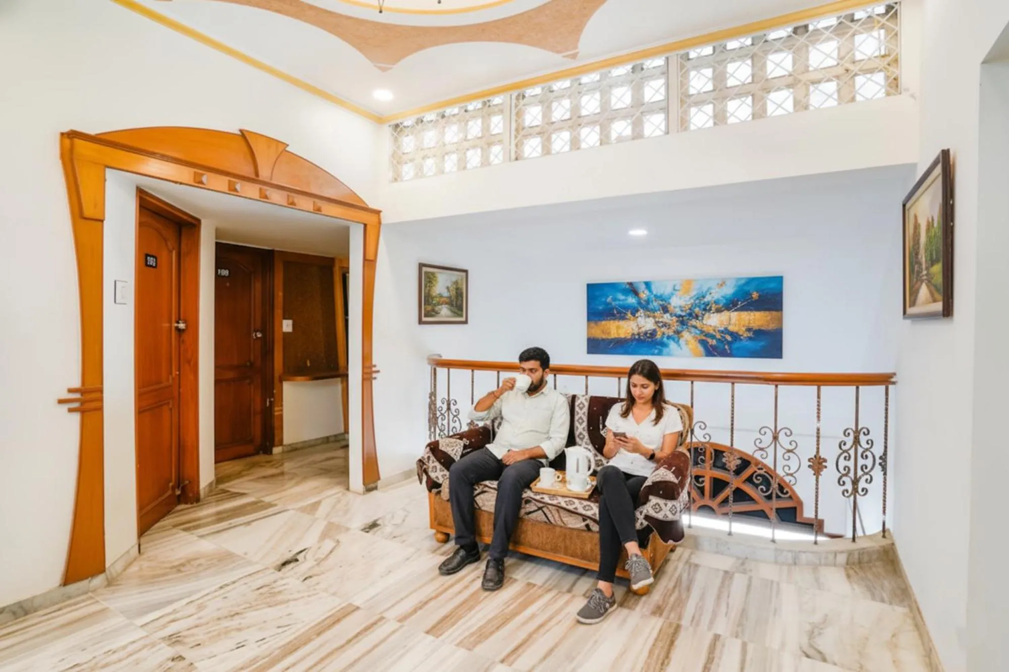 Seating area in FabHotel Rest & Peace