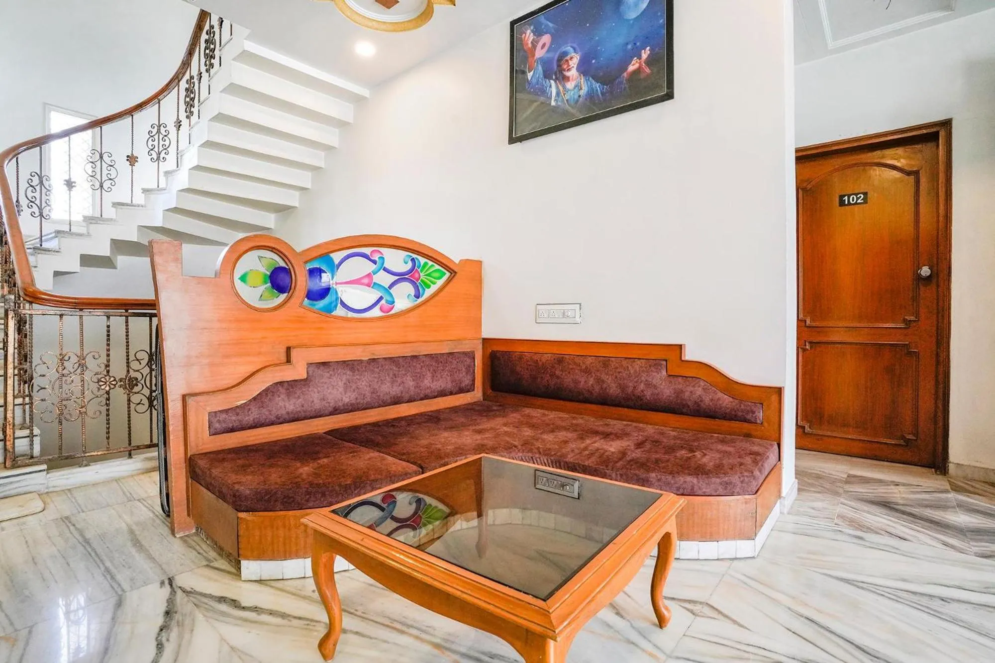 Seating area in FabHotel Rest & Peace