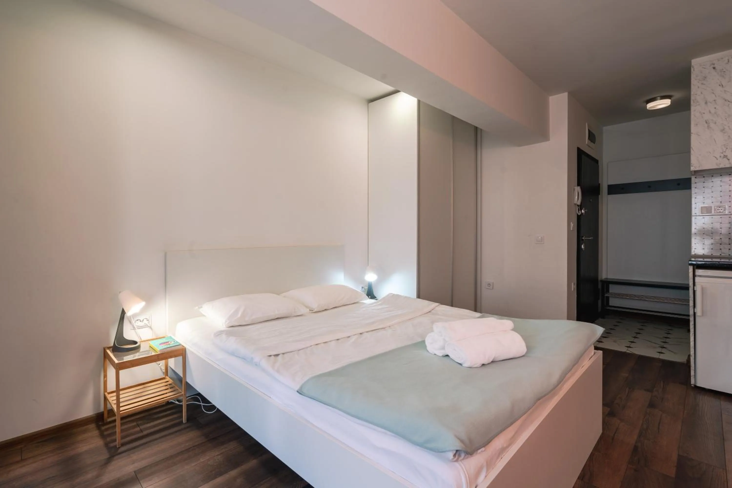 Bedroom, Bed in Bright Studio in the City Center