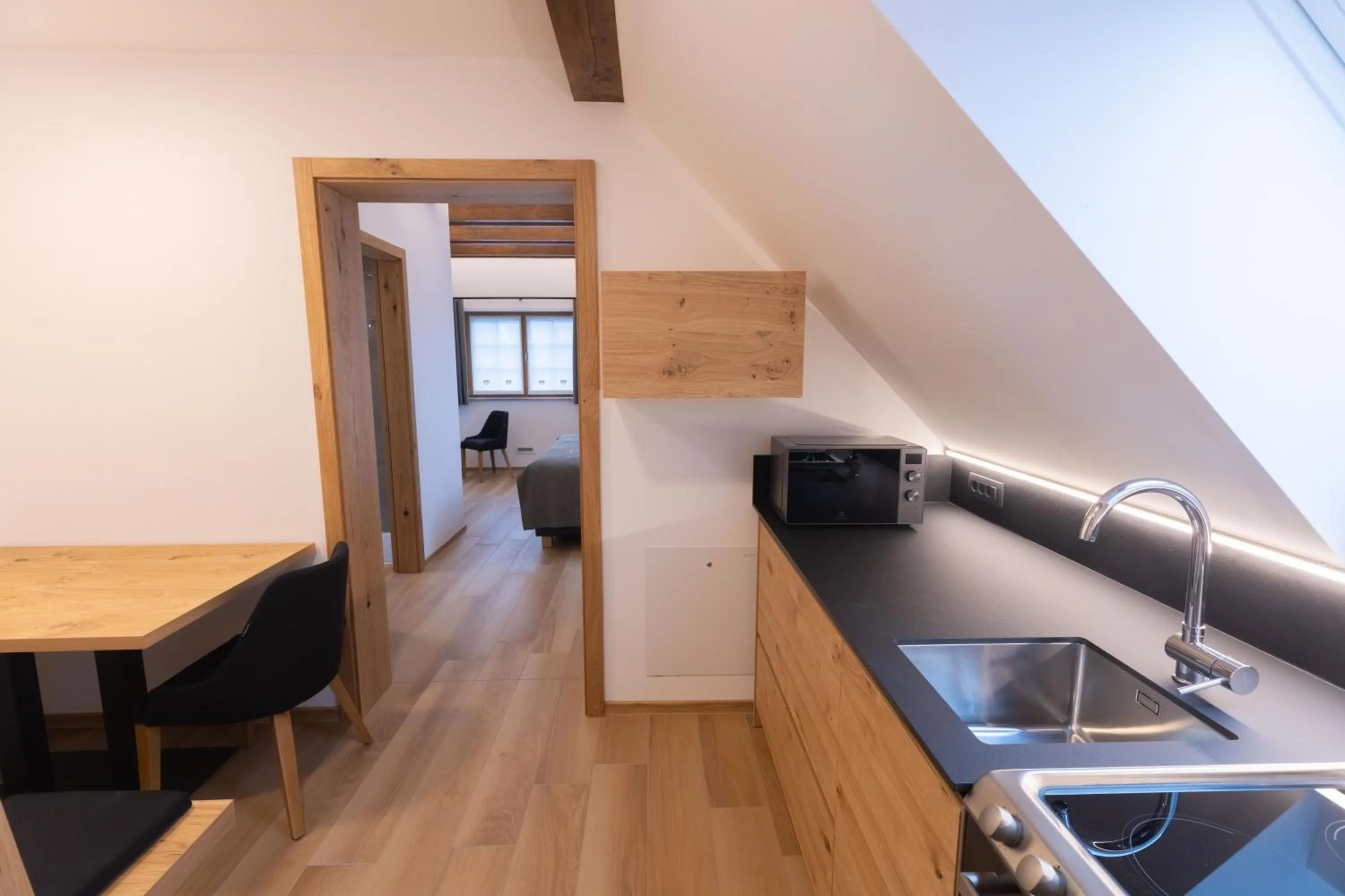 Kitchen or kitchenette in Boutique Hotel Vila Loka